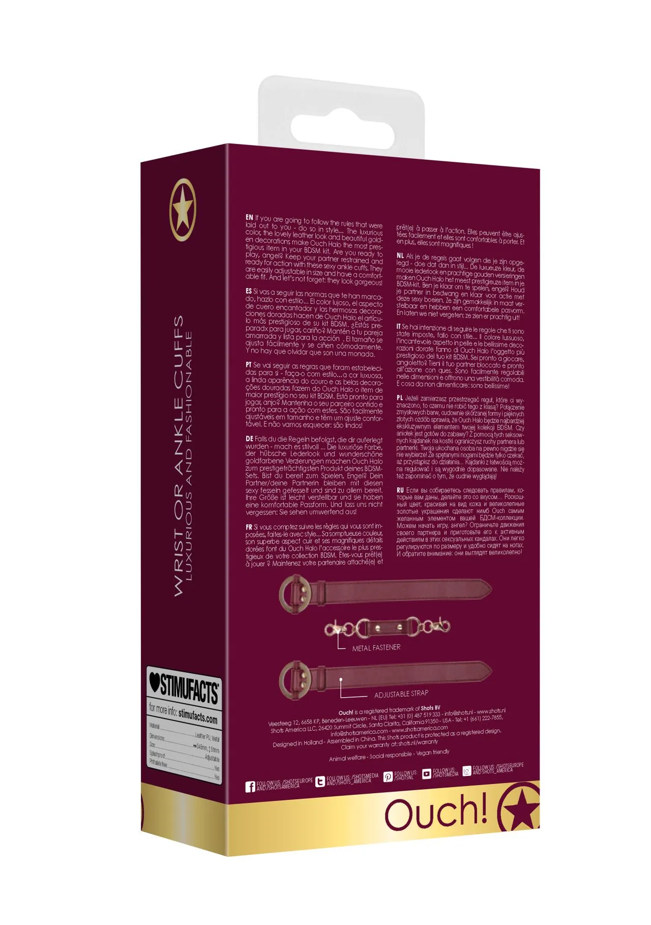 наручники ouch halo - wrist & ankle cuffs в Москве