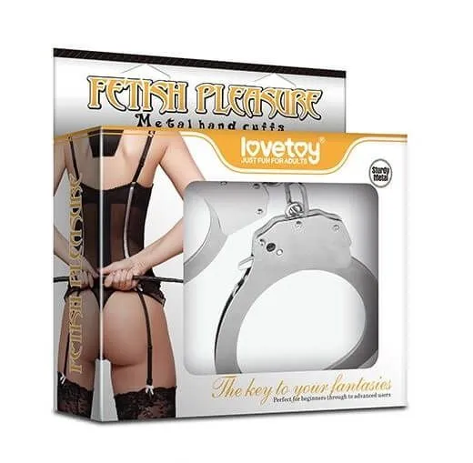 наручники декоративные lovetoy fetish pleasure metal, серебристые в Москве