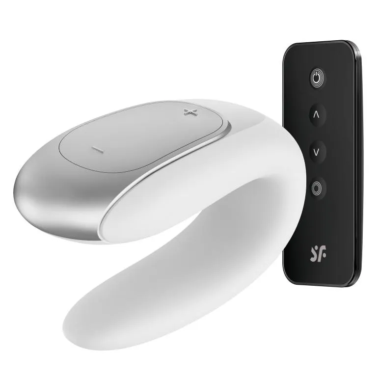 парный вибратор satisfyer double fun с возможностью управления через пульт и приложение (белый) в Москве