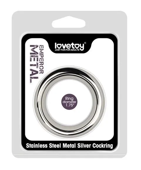 кольцо lovetoy metal silver cockring 4,5 см, металлическое в Москве