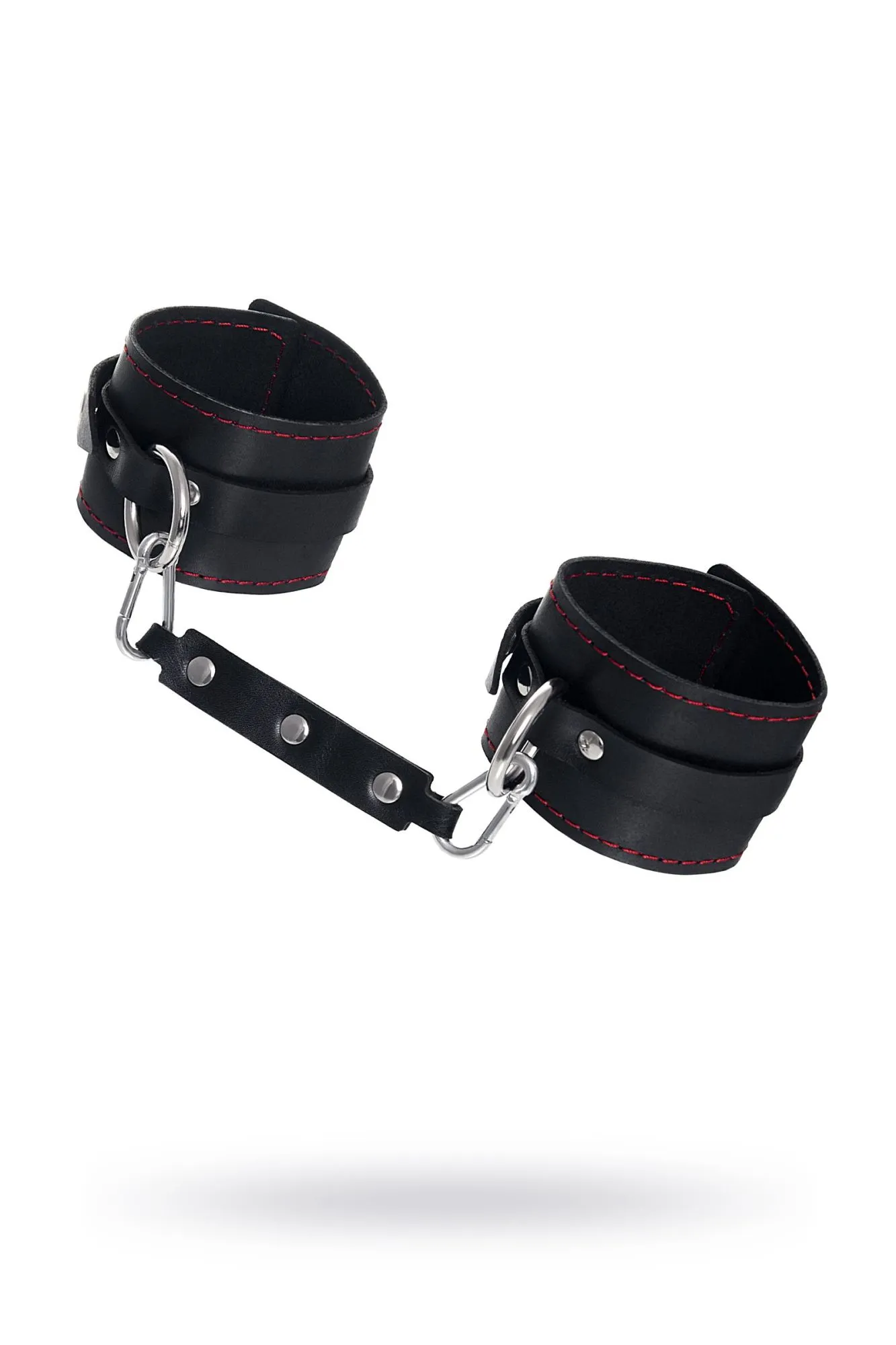 оковы pecado bdsm, однослойные с контрастной строчкой, натуральная кожа, черные в Москве