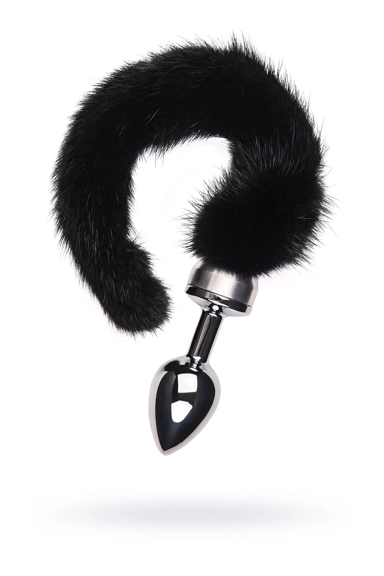 анальная втулка metal by toyfa, металл, серебряная, с черным хвостом, 32 см, ø 2,9 см, 175 г в Москве