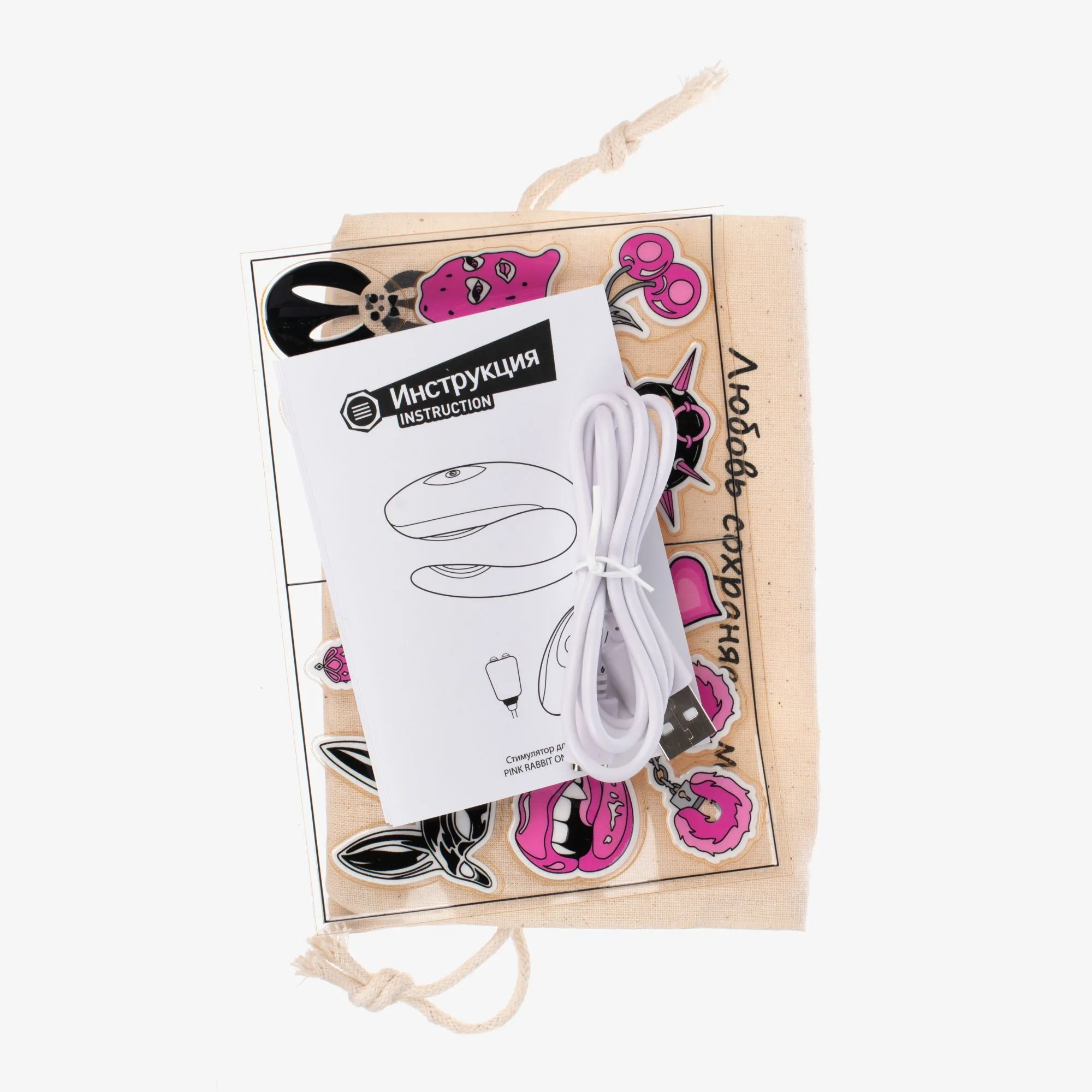 стимулятор для пар pinkrabbit only two, розовый в Москве