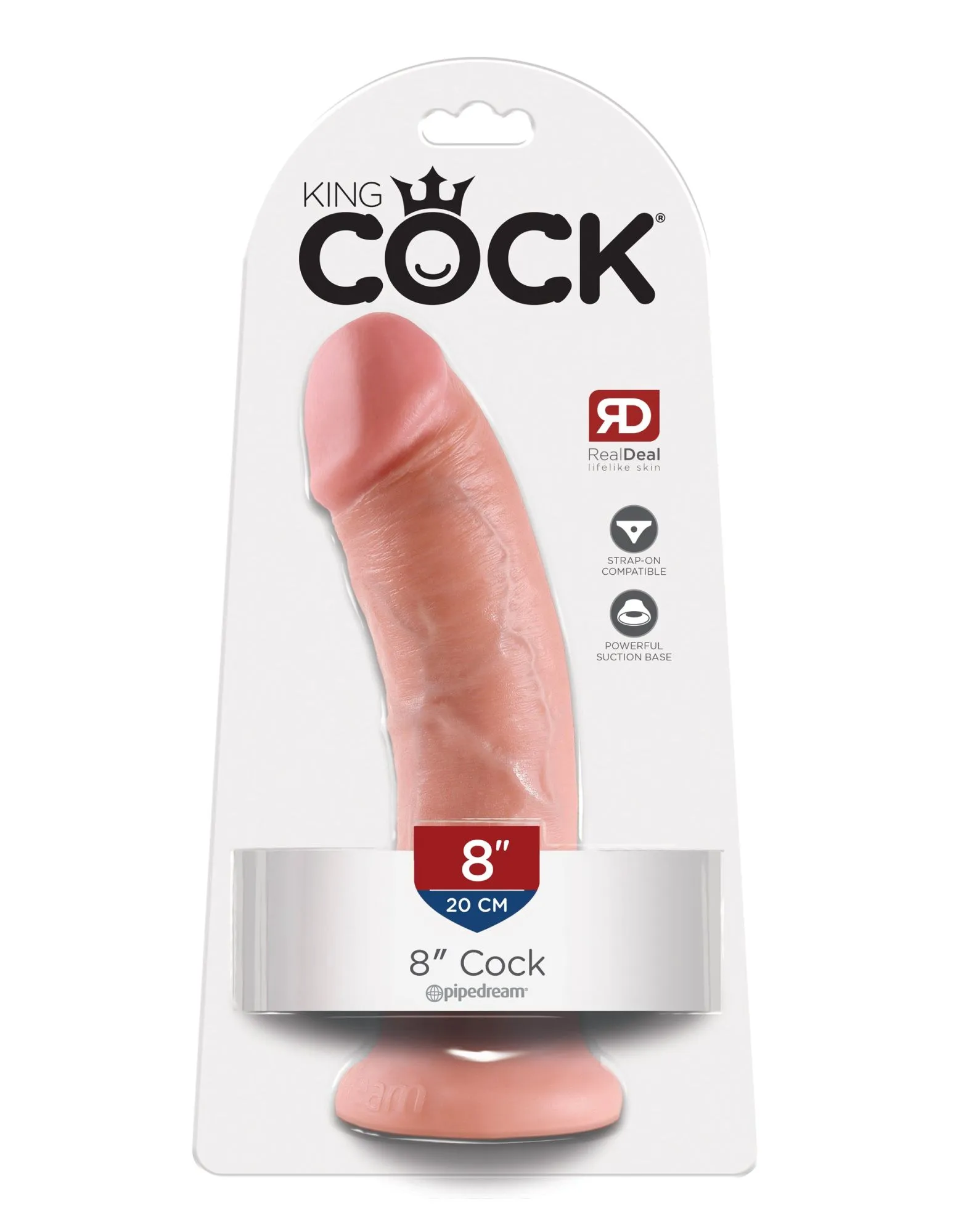 фаллоимитатор king cock 8" cock - flesh pipedream 550321pd в Москве