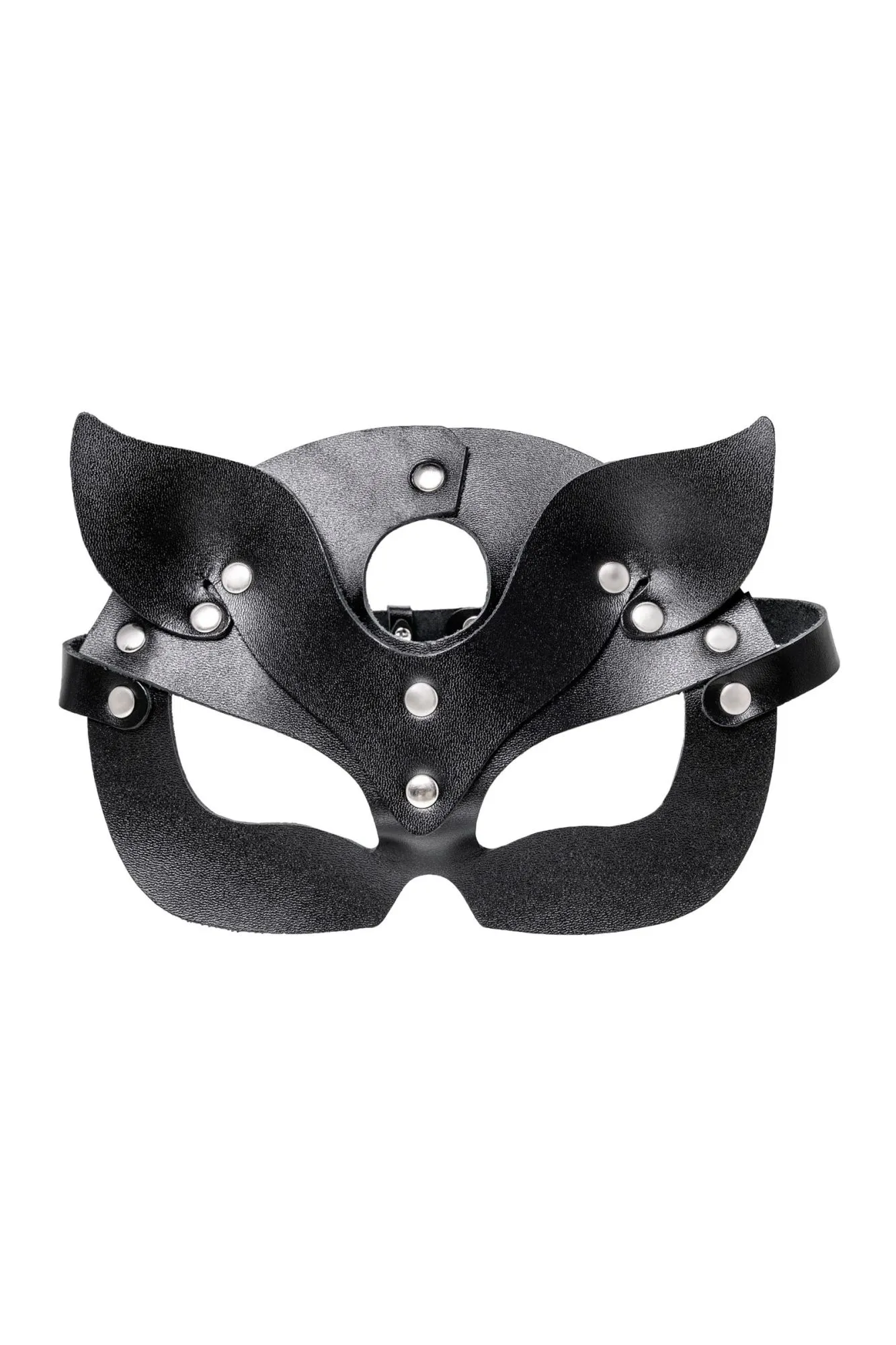маска кошки pecado bdsm, рельефная, натуральная кожа, чёрная в Москве