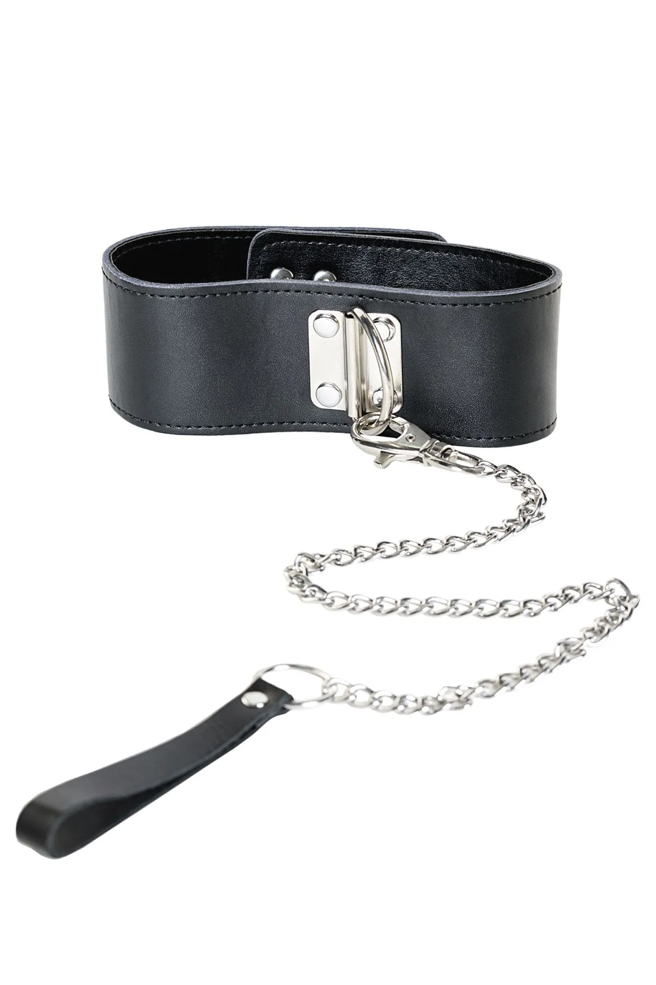 ошейник toyfa theatre кожаный с поводком черный в Москве