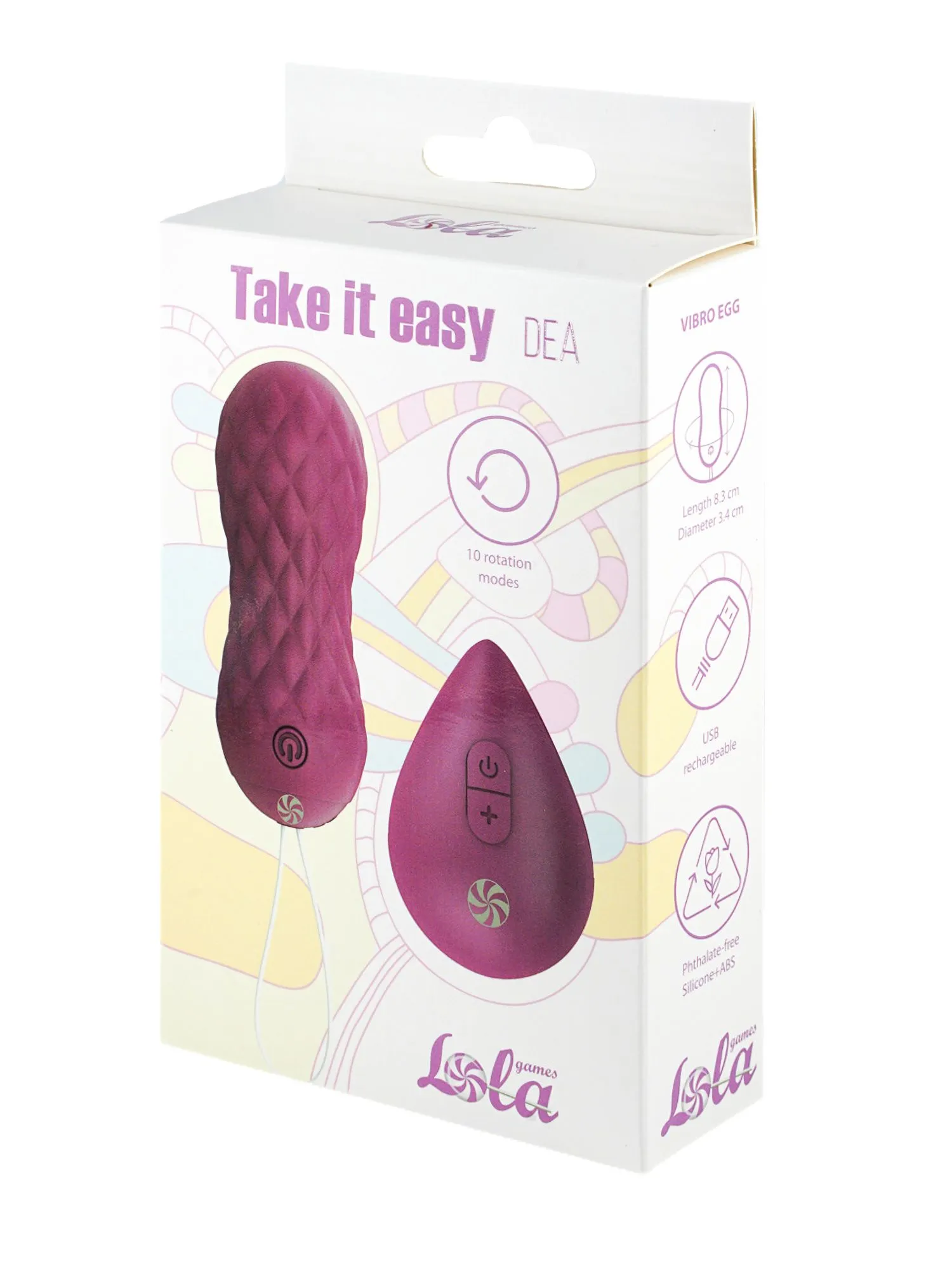 вращающиеся виброшарики на пульте take it easy dea purple 9021-06lola в Москве