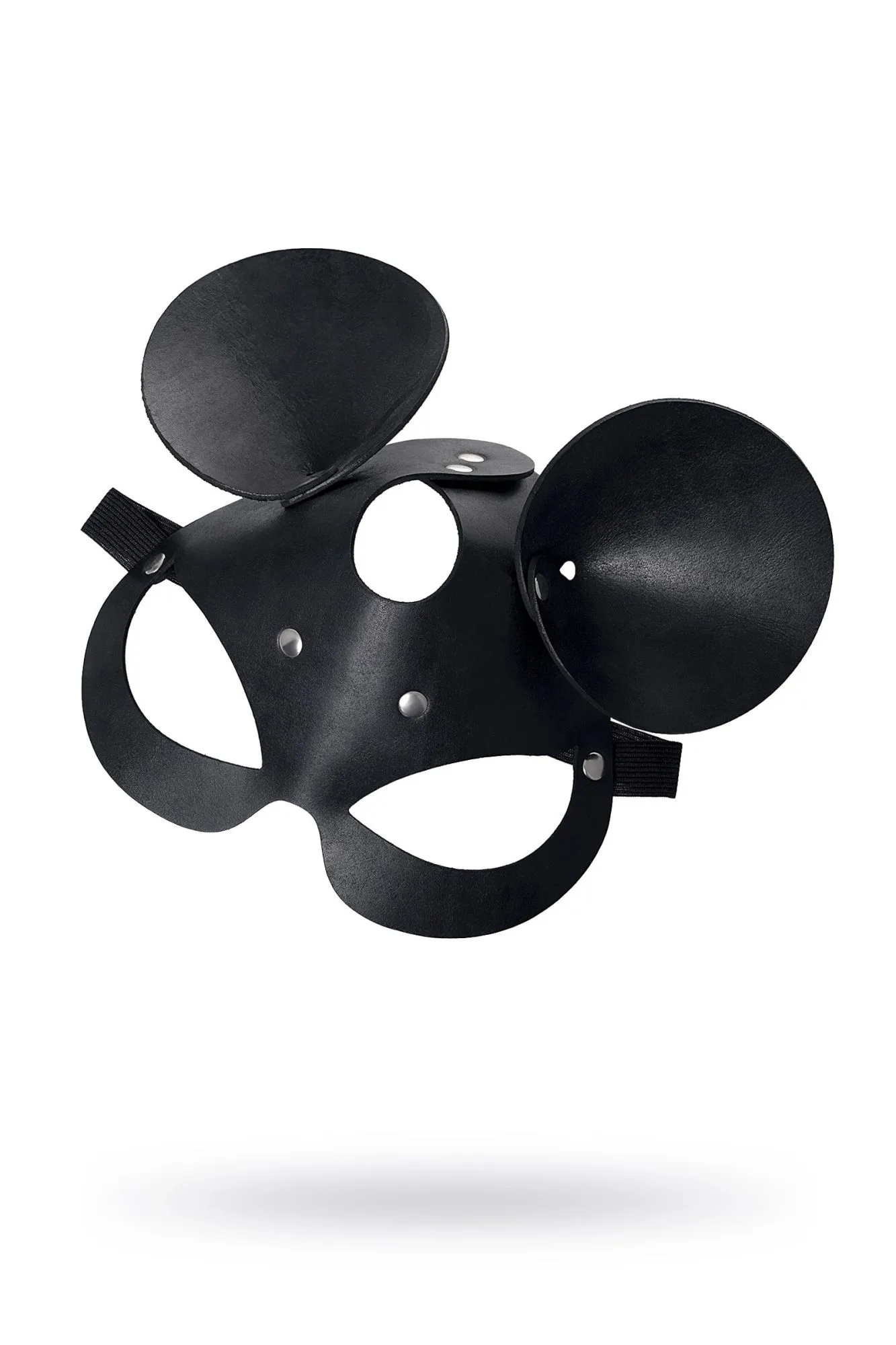 маска pecado bdsm, с ушками мышки, натуральная кожа, черный в Москве