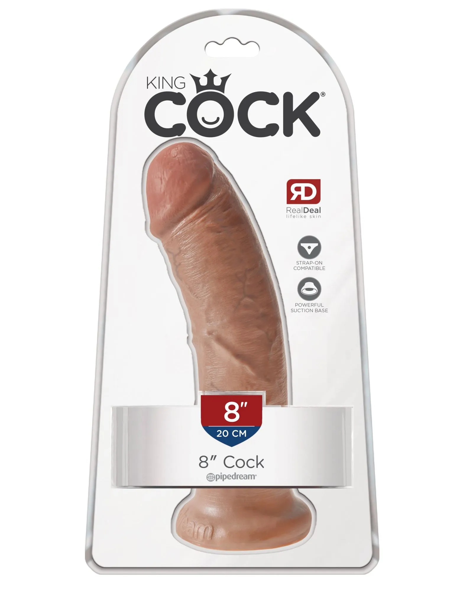 фаллоимитатор king cock 8" мулат cock - flesh pipedream 550322pd в Москве