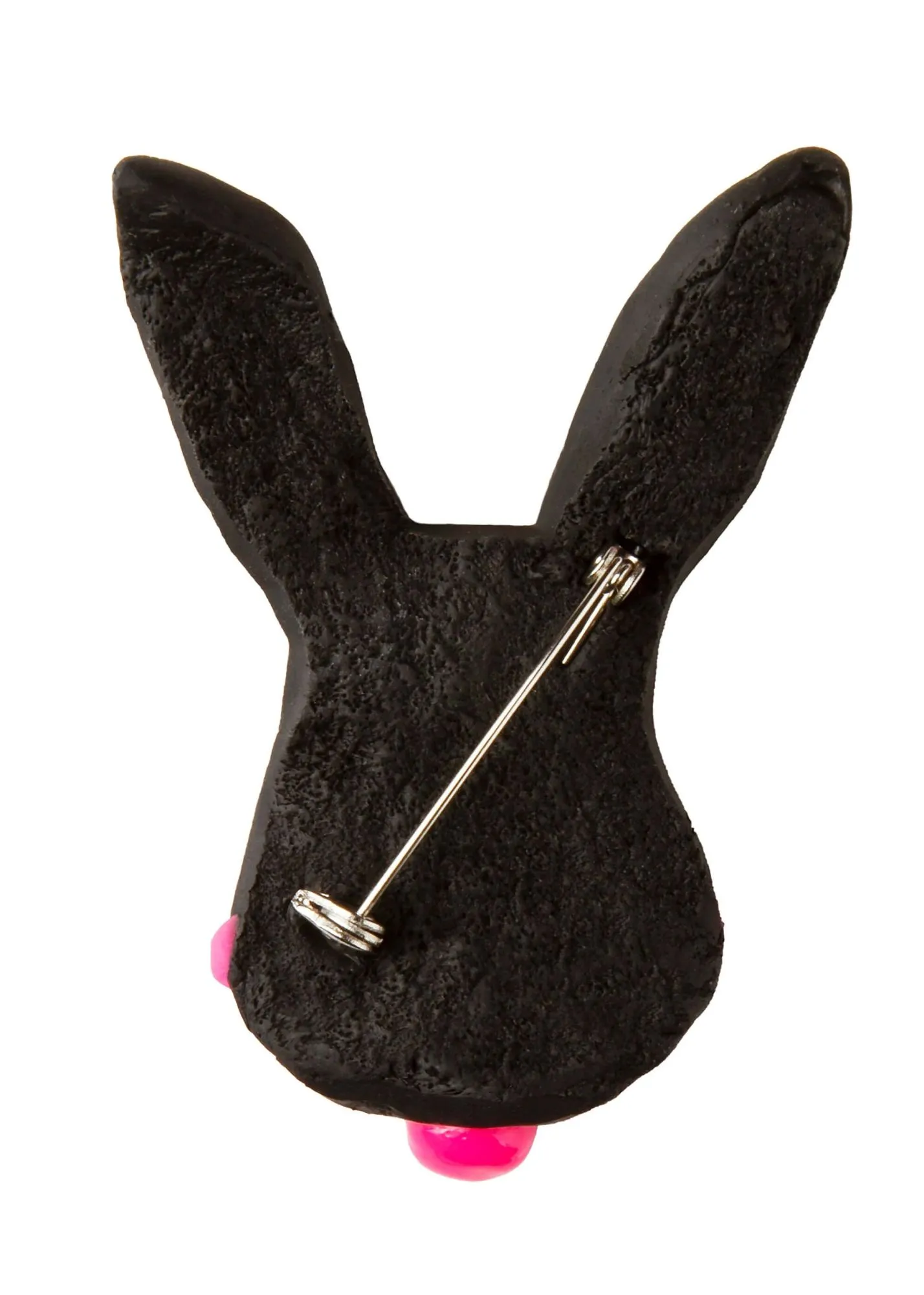 брошь черный кролик с розовым кляпом на булавке в Москве
