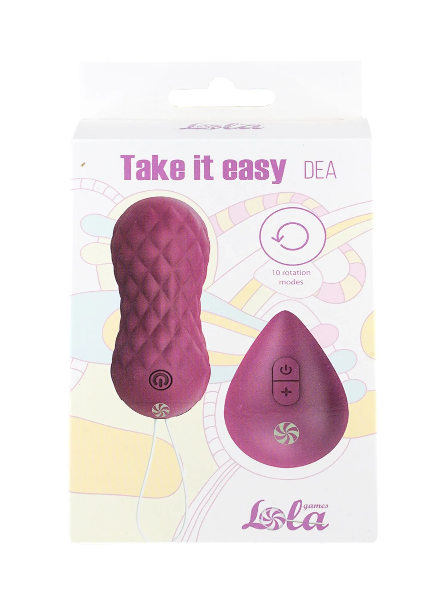 вращающиеся виброшарики на пульте take it easy dea purple 9021-06lola в Москве