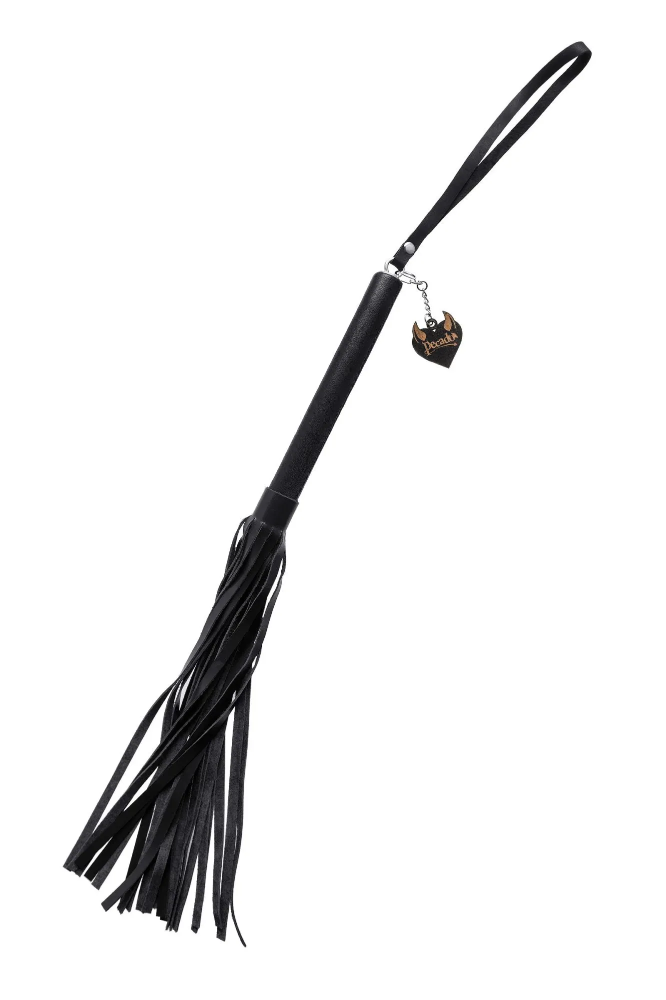 плеть pecado bdsm, чёрная рукоять, чёрные хлысты, натуральная кожа в Москве