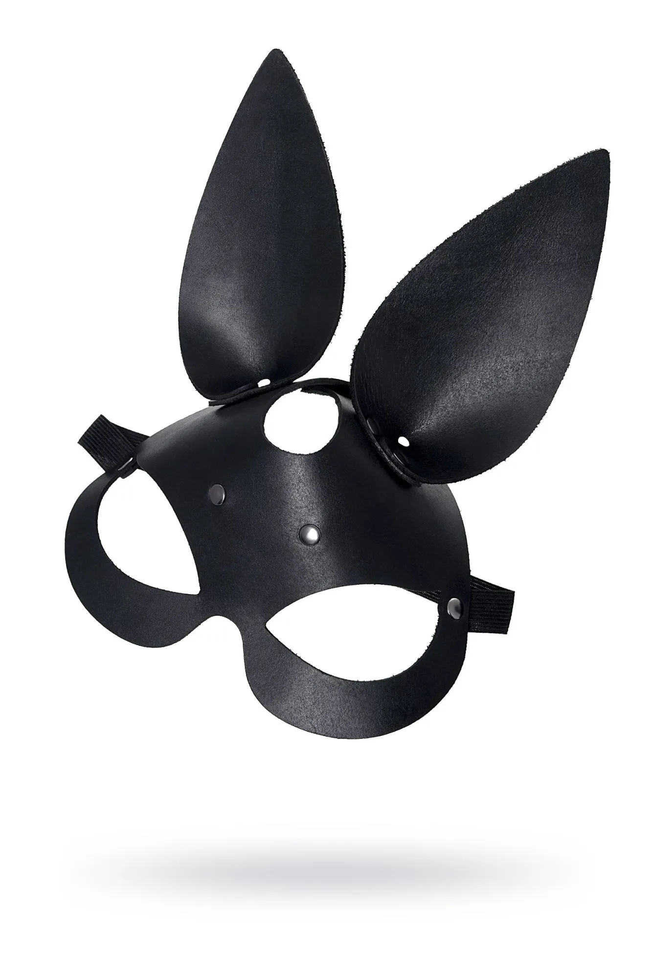 маска pecado bdsm, с ушками зайки, натуральная кожа, черный в Москве