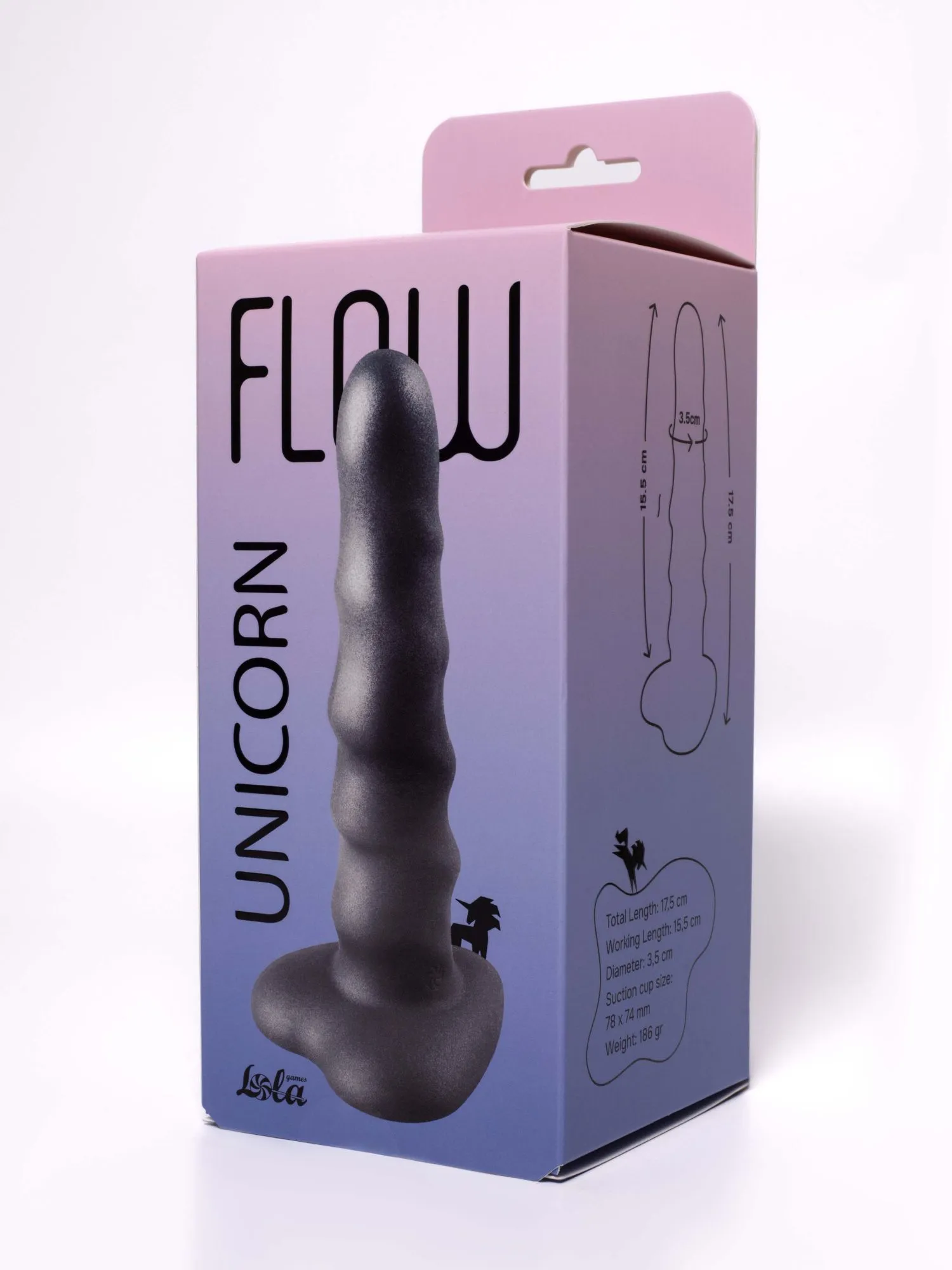 нереалистичный дилдо unicorn black 2043-03lola в Москве