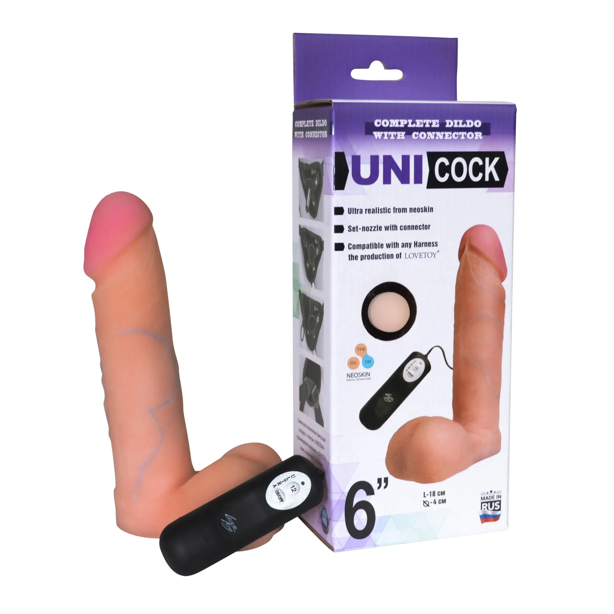 насадка на harness с вибрацией 12 режимов unicock 6"d  081413ru в Москве