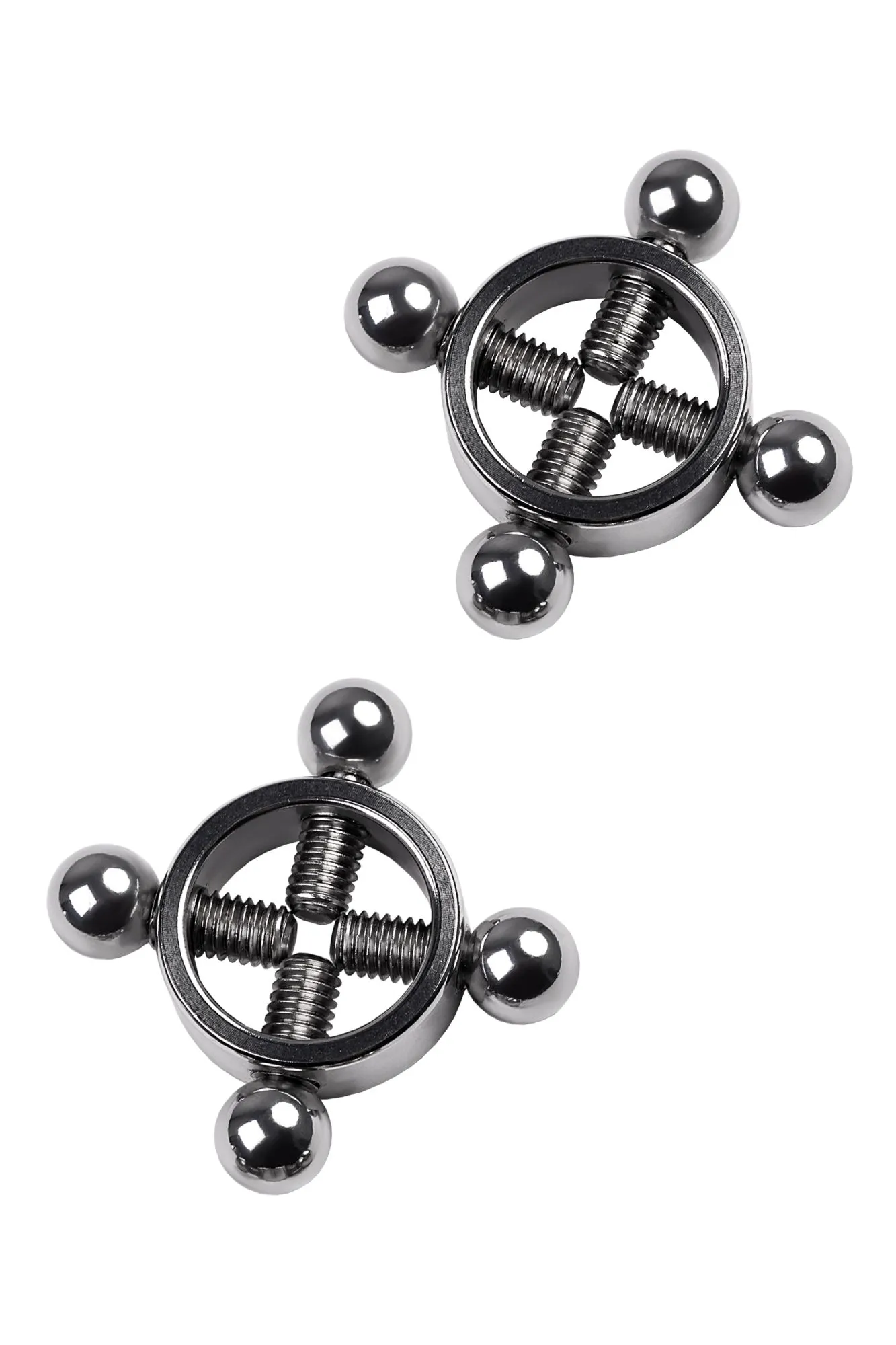 зажимы для сосков metal by toyfa, металл, серебряные, 2,6 см в Москве