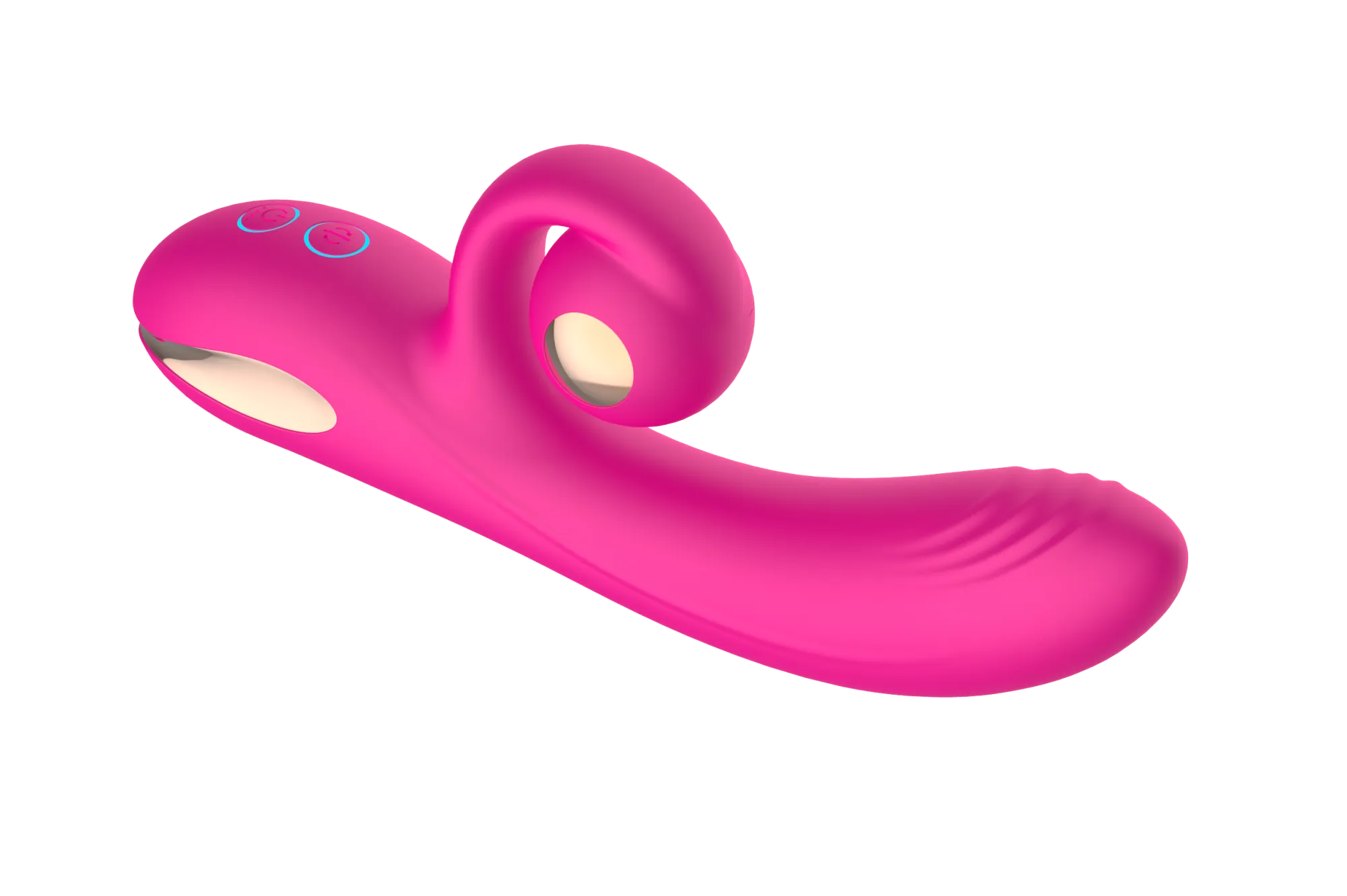 силиконовый вибратор-кролик с функцией вращения sw3052-hot-pink в Москве