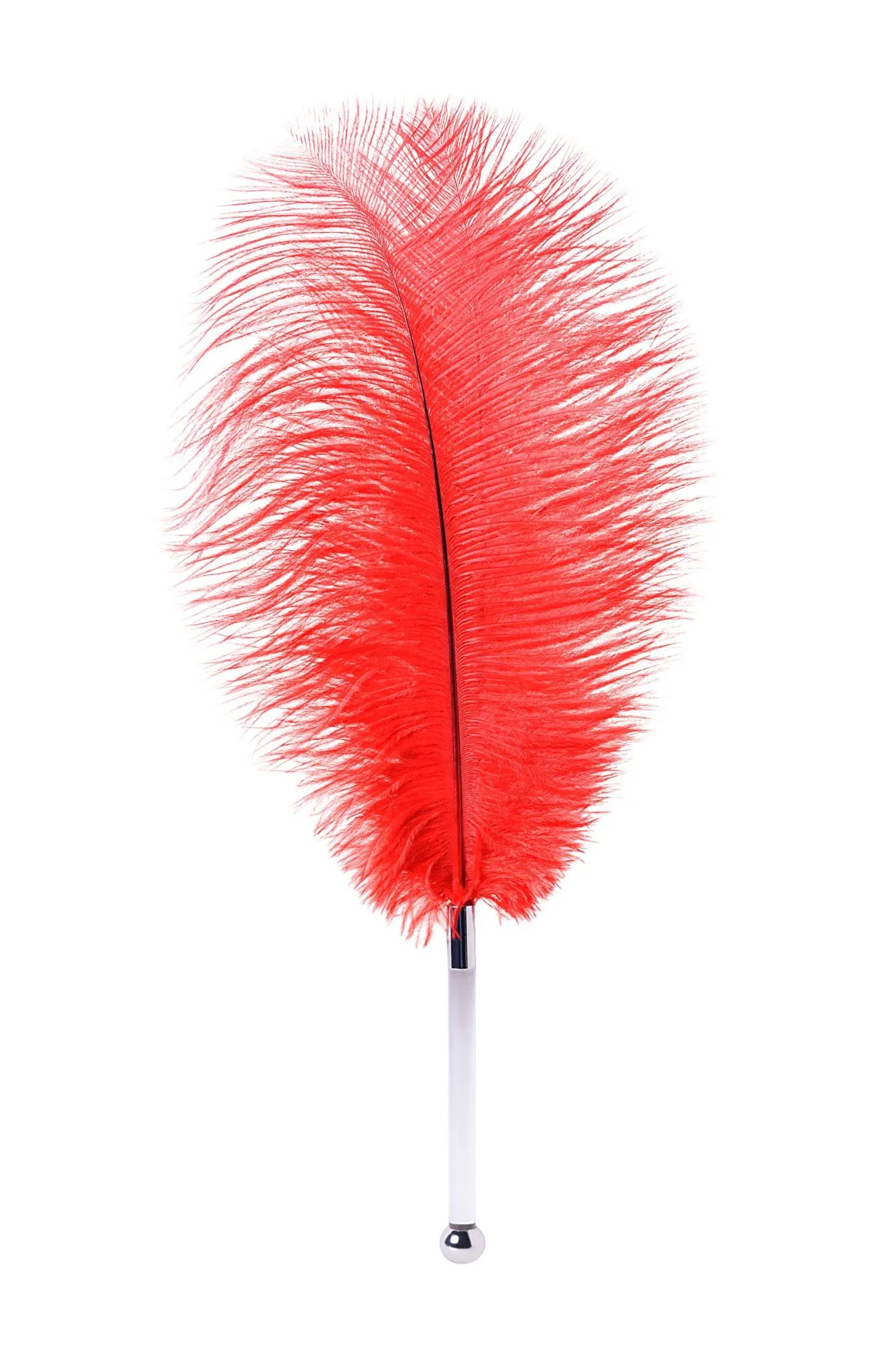перо toyfa theatre, страусиное, красный, 40 см в Москве