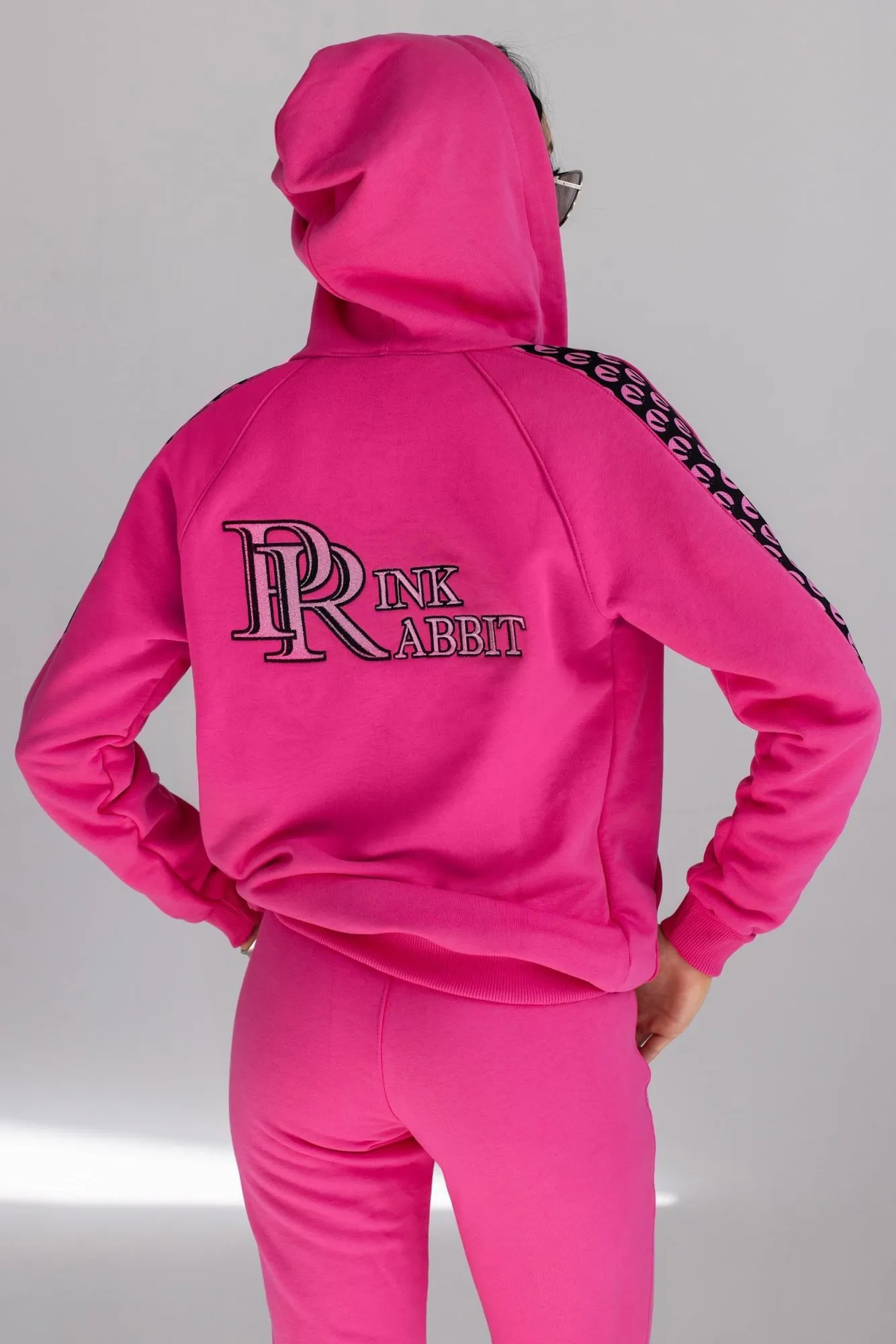 Костюм PinkRabbit из хлопкового футера, фуксия