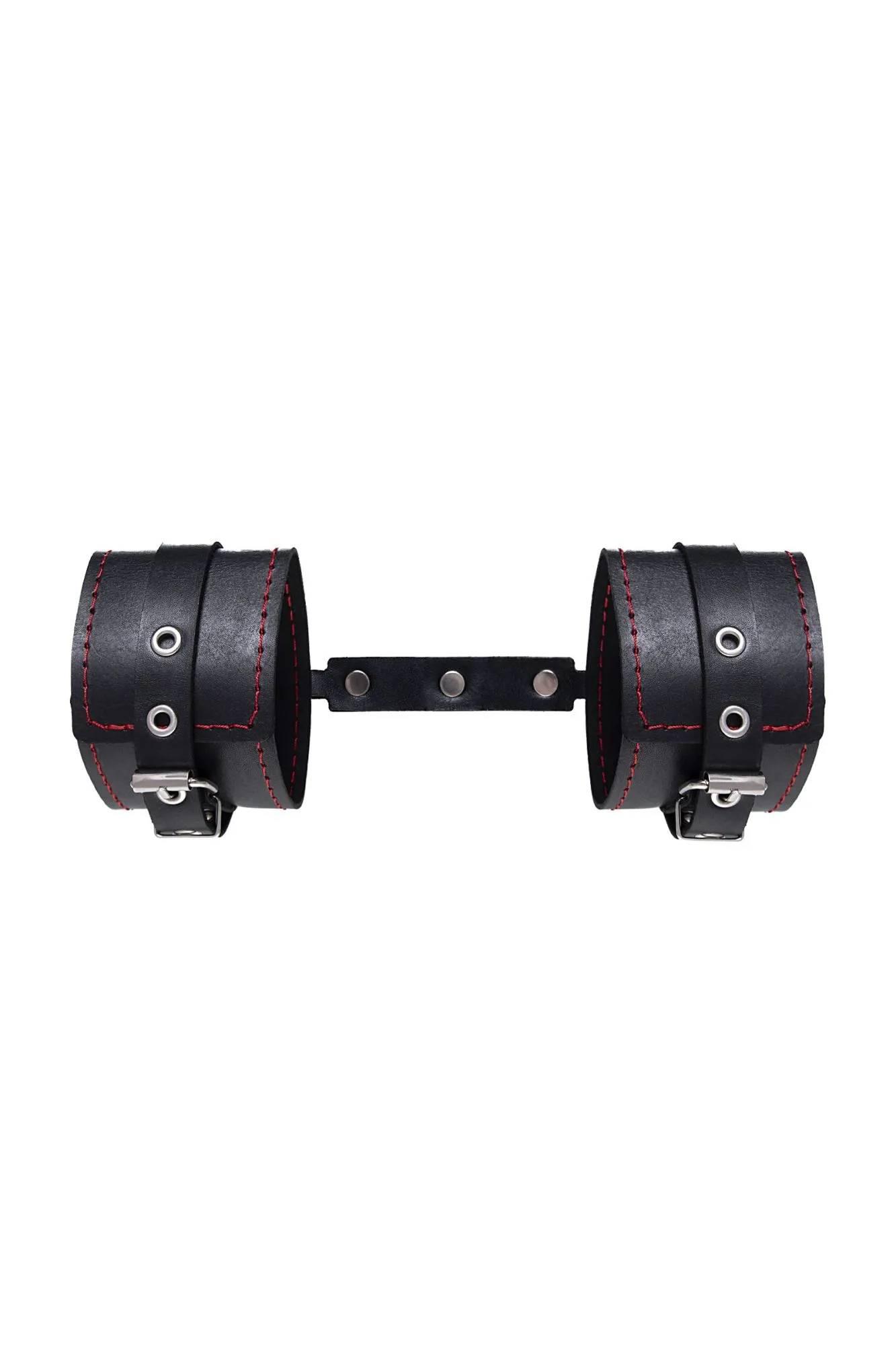 оковы pecado bdsm, однослойные с контрастной строчкой, натуральная кожа, черные в Москве