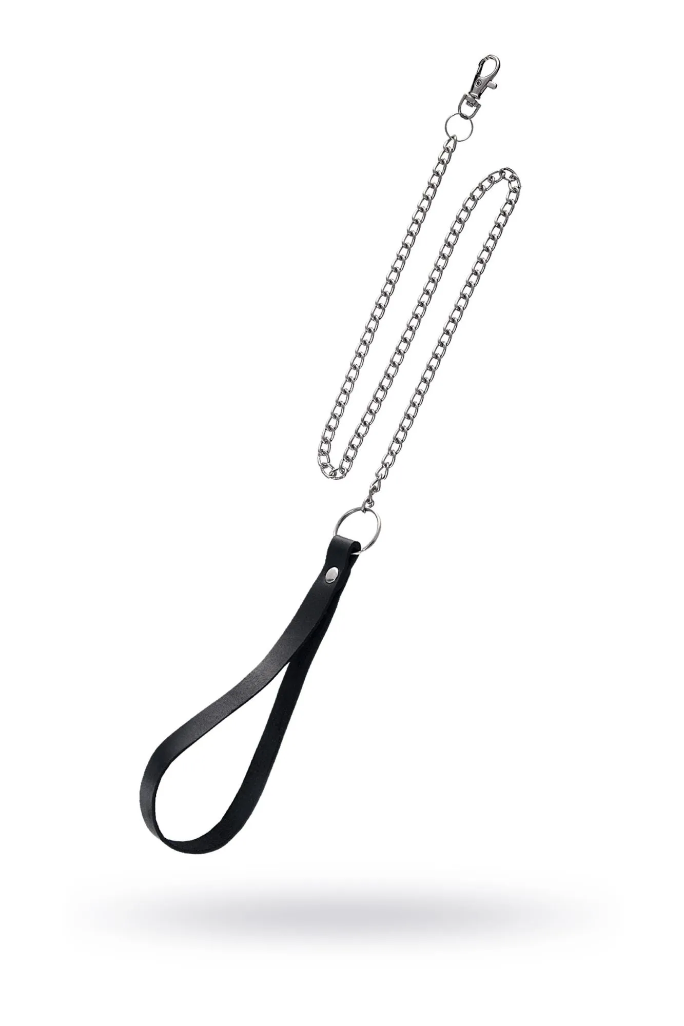 поводок pecado bdsm, с карабином для ошейника, натуральная кожа, черный в Москве