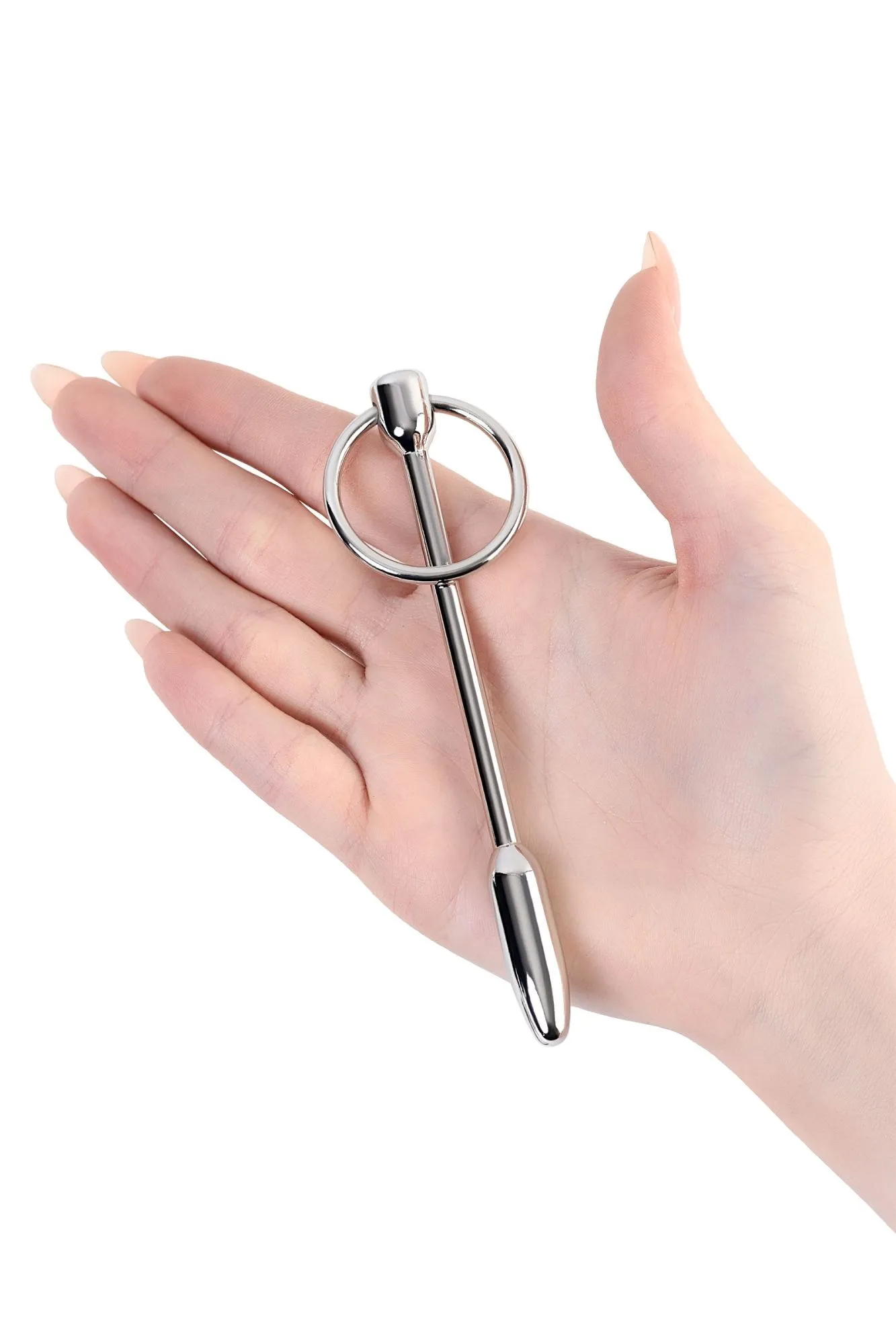 уретральный плаг-пуля toyfa metal с кольцом в основании, серебряный в Москве