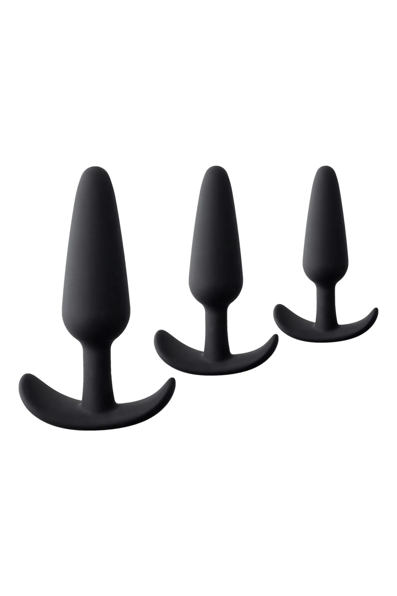 набор анальных втулок toyfa popo pleasure eridani, силикон, черный, 3 шт. в Москве