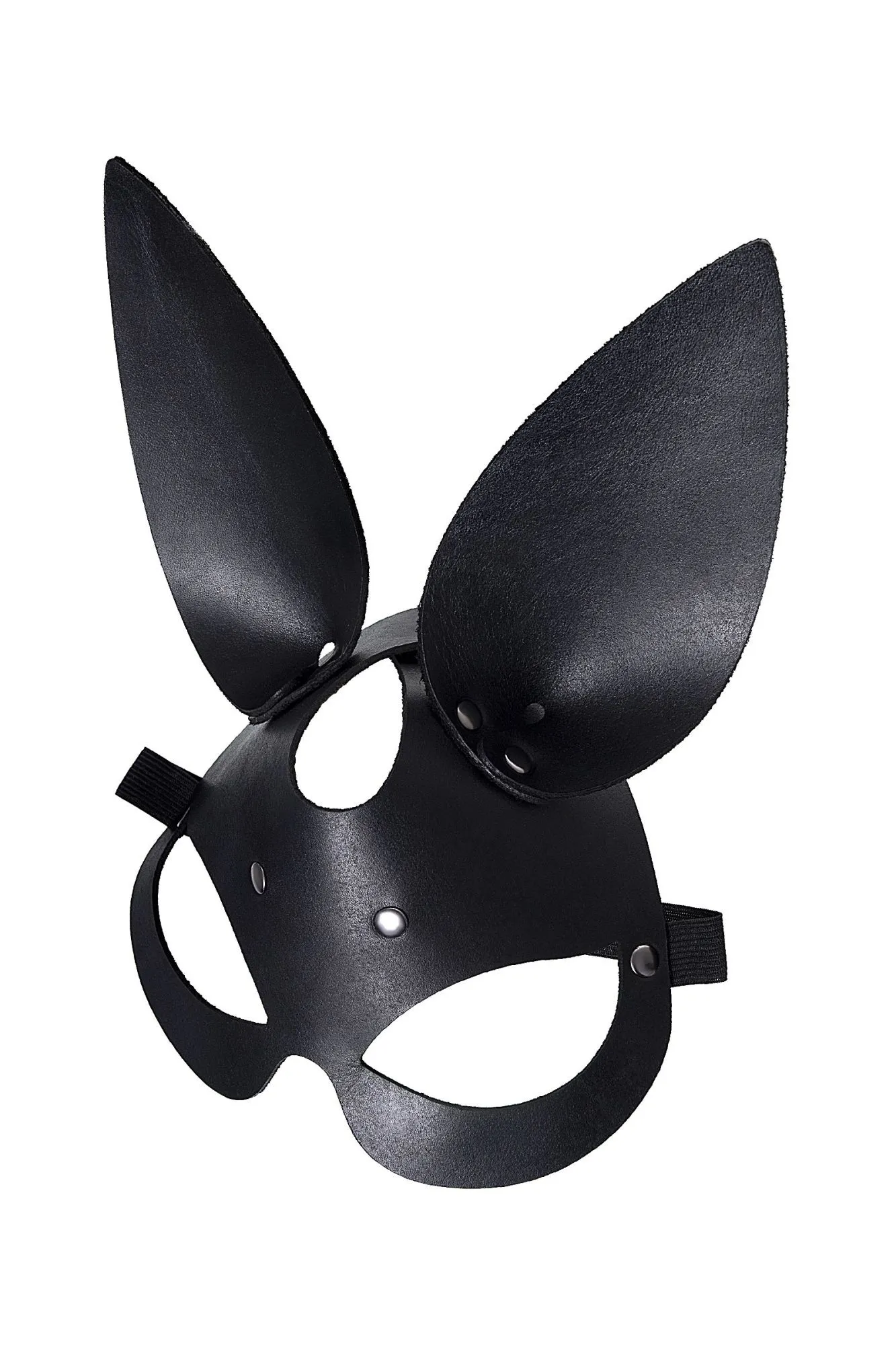 маска pecado bdsm, с ушками зайки, натуральная кожа, черный в Москве