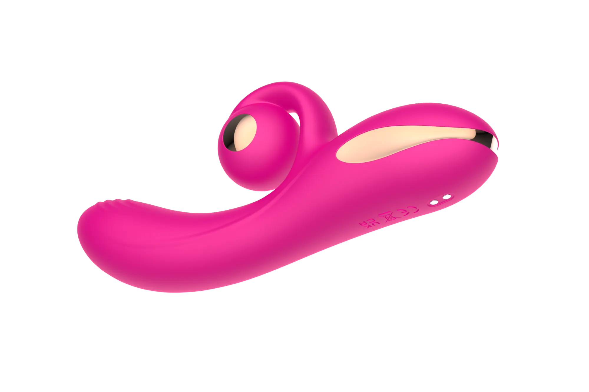 силиконовый вибратор-кролик с функцией вращения sw3052-hot-pink в Москве