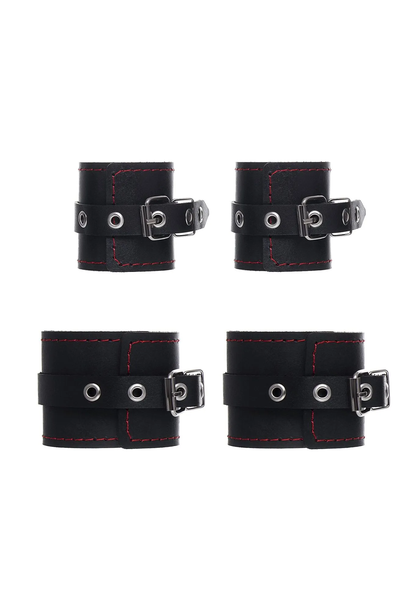 бондажный набор pecado bdsm, сцепка, наручники, оковы, натуральная кожа, черный в Москве