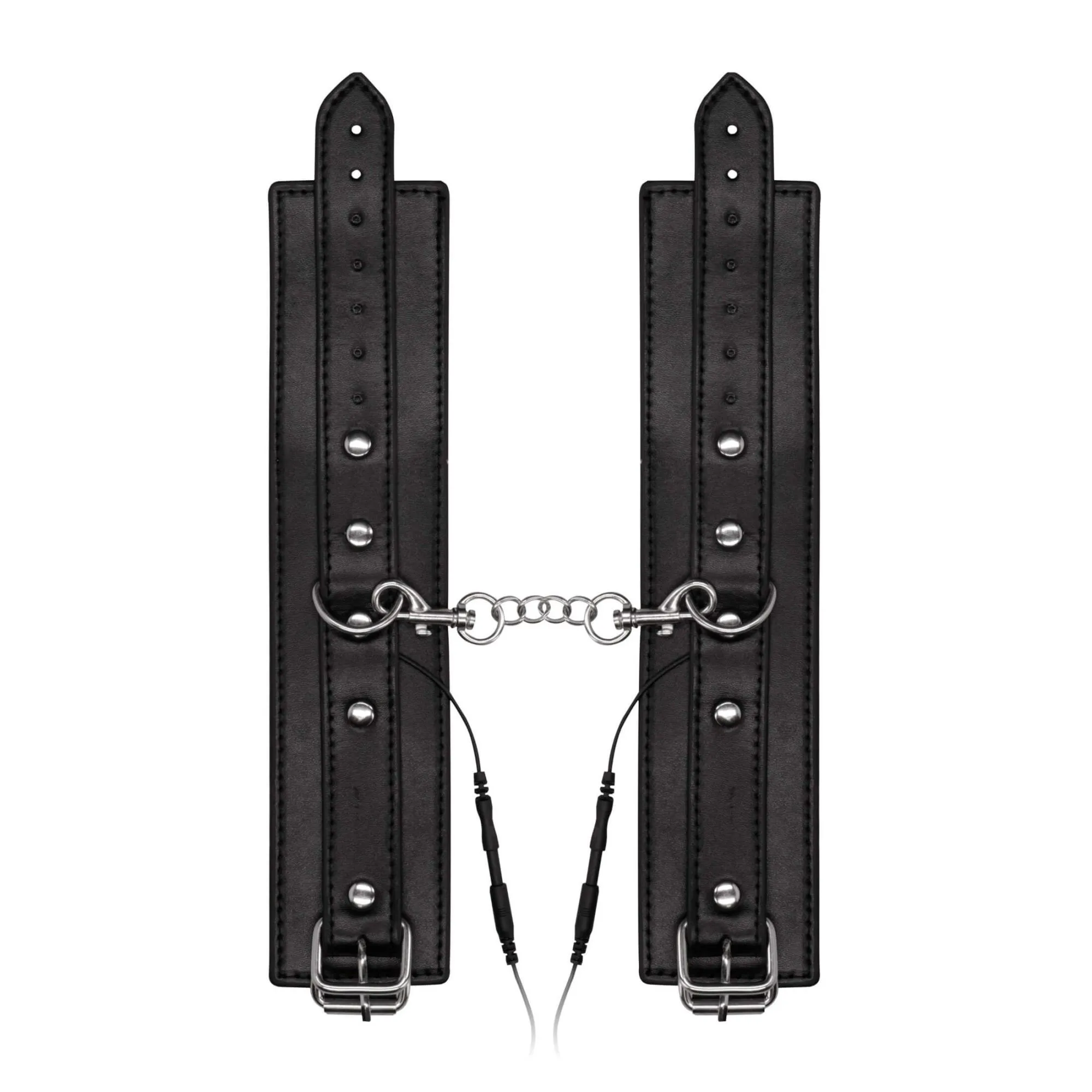 наручники декоративные с электростимуляцией shots media electroshock electro handcuffs, черные в Москве