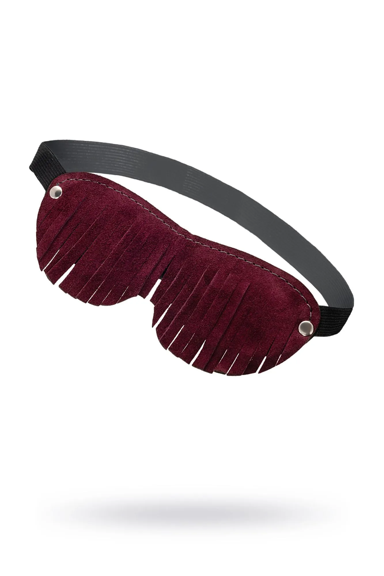 маска pecado bdsm, с бахромой, натуральный велюр, бордовая в Москве