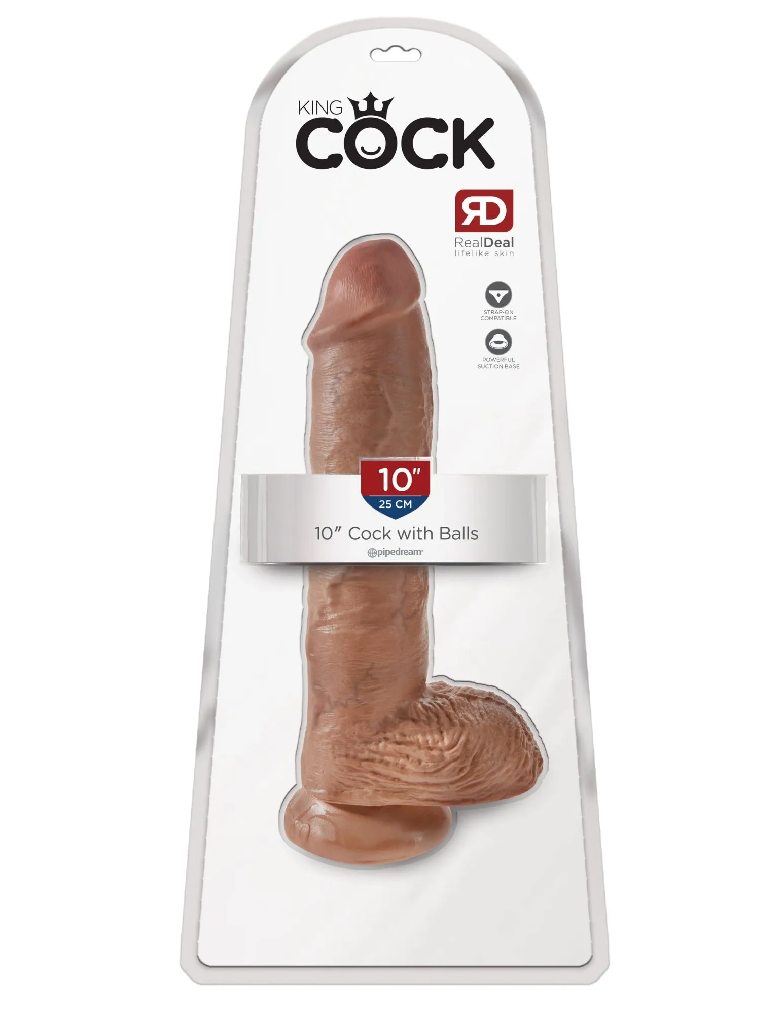 фаллоимитатор king cock 25 см мулат cock with balls pipedream 550922pd в Москве
