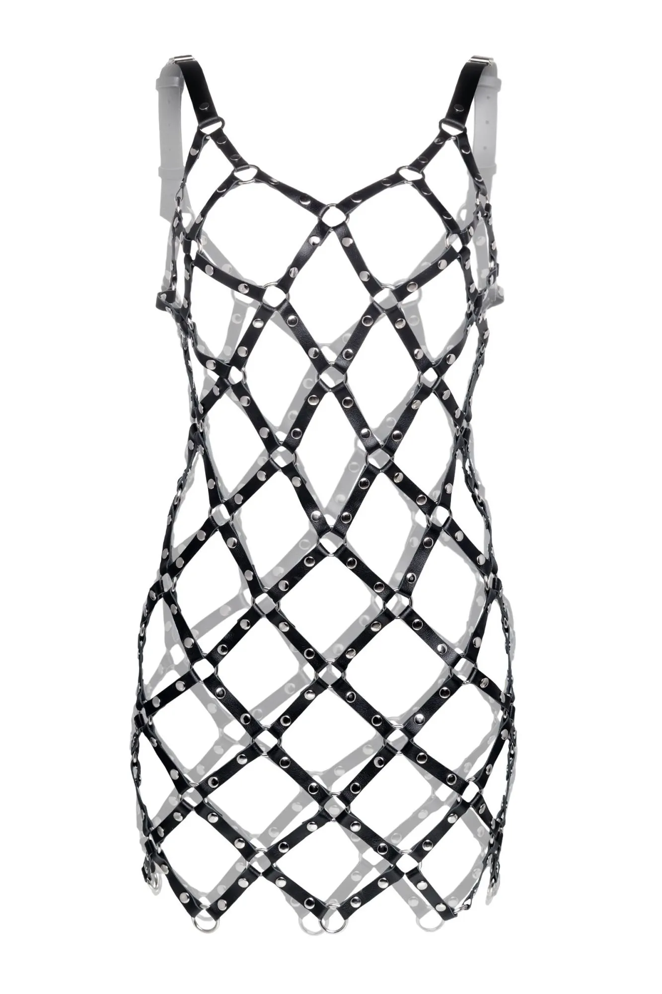 Эротическое портупея-платье pecado bdsm, из мягкой кожи, натуральная кожа, черный в Москве