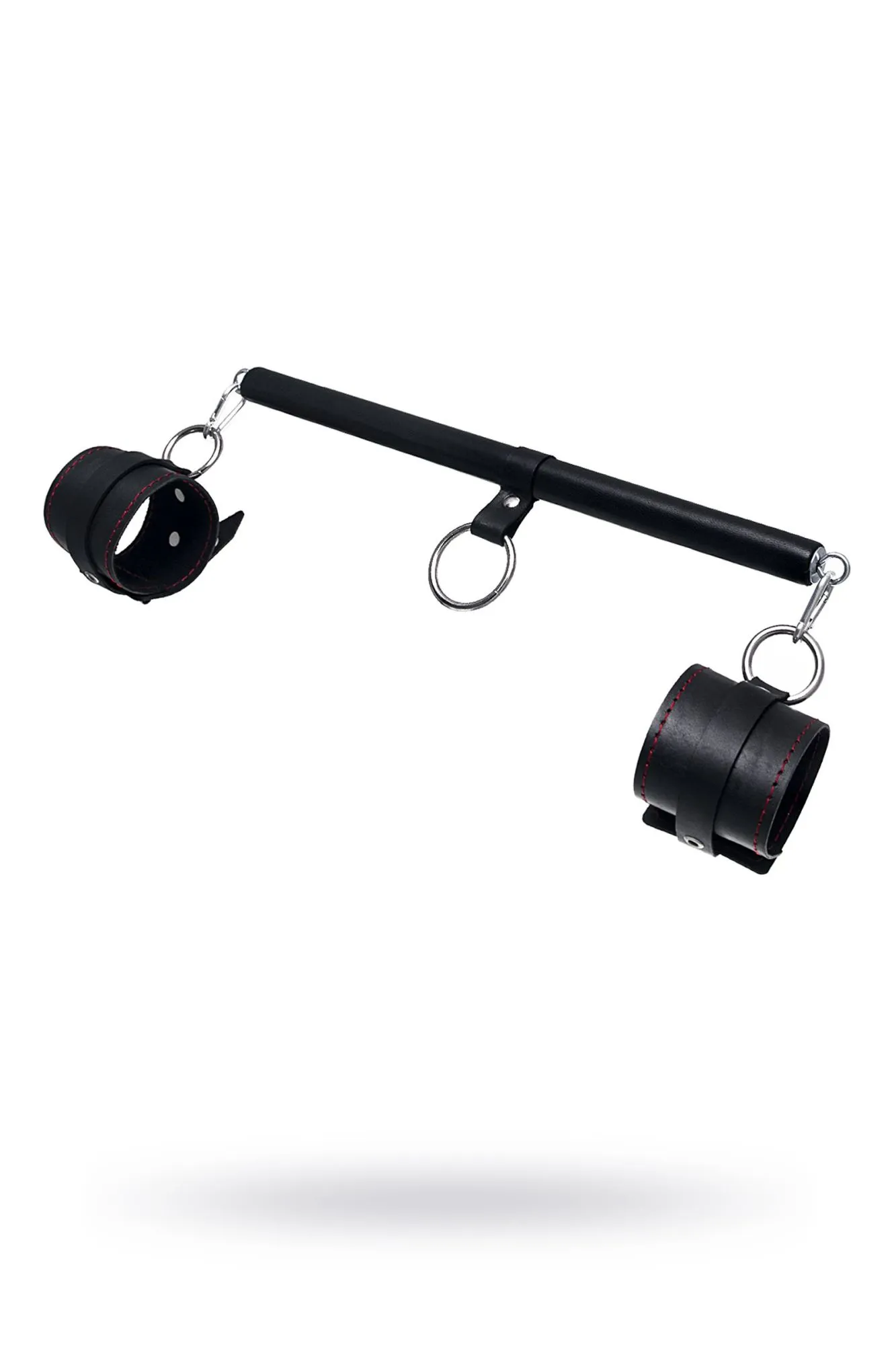 бондажный набор pecado bdsm, 3 точки фиксации, распорка, наручники, натуральная кожа, черный в Москве