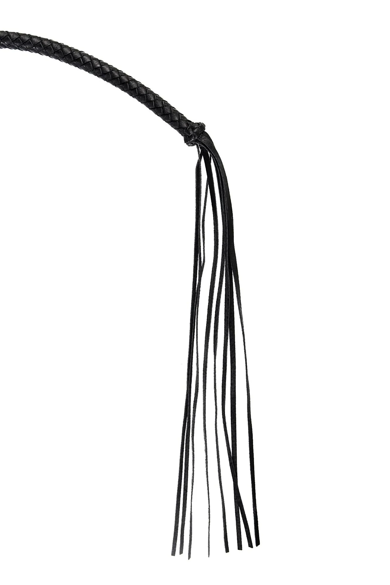 кнут плетеный pecado bdsm, натуральная кожа, чёрный, 75 см в Москве