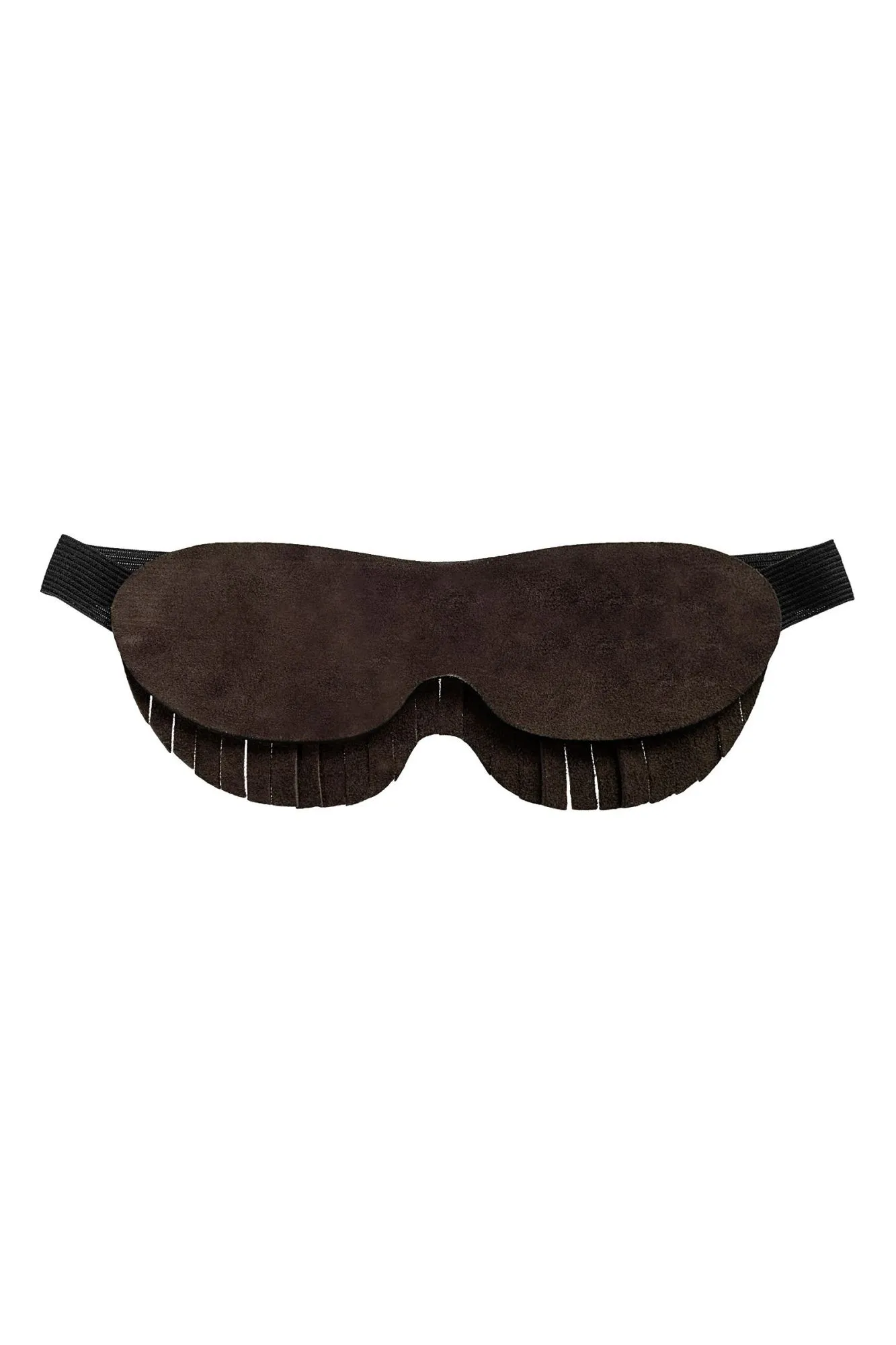 маска pecado bdsm, с бахромой, натуральный велюр, коричневый в Москве