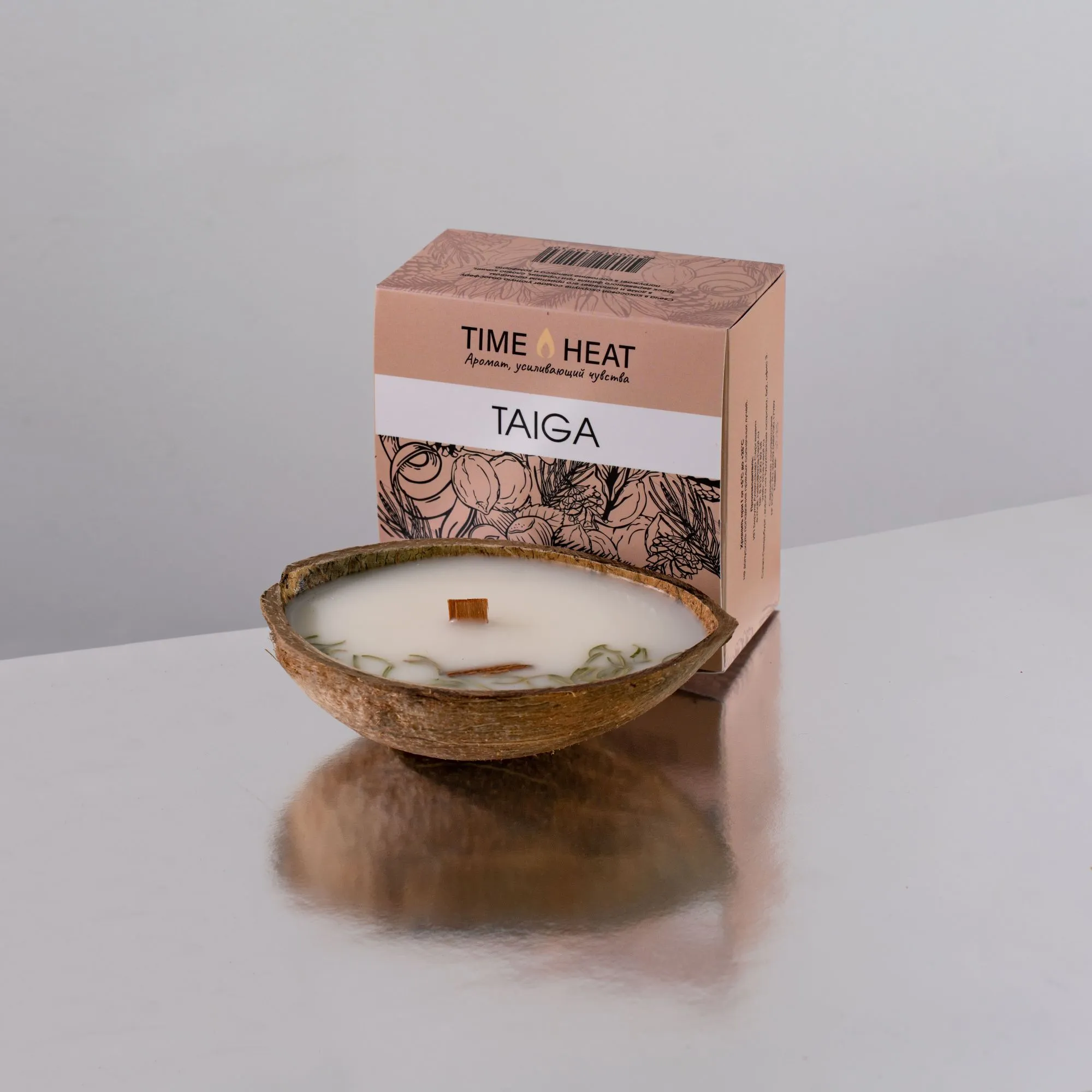 свеча ароматическая time heat тайга в кокосе в Москве