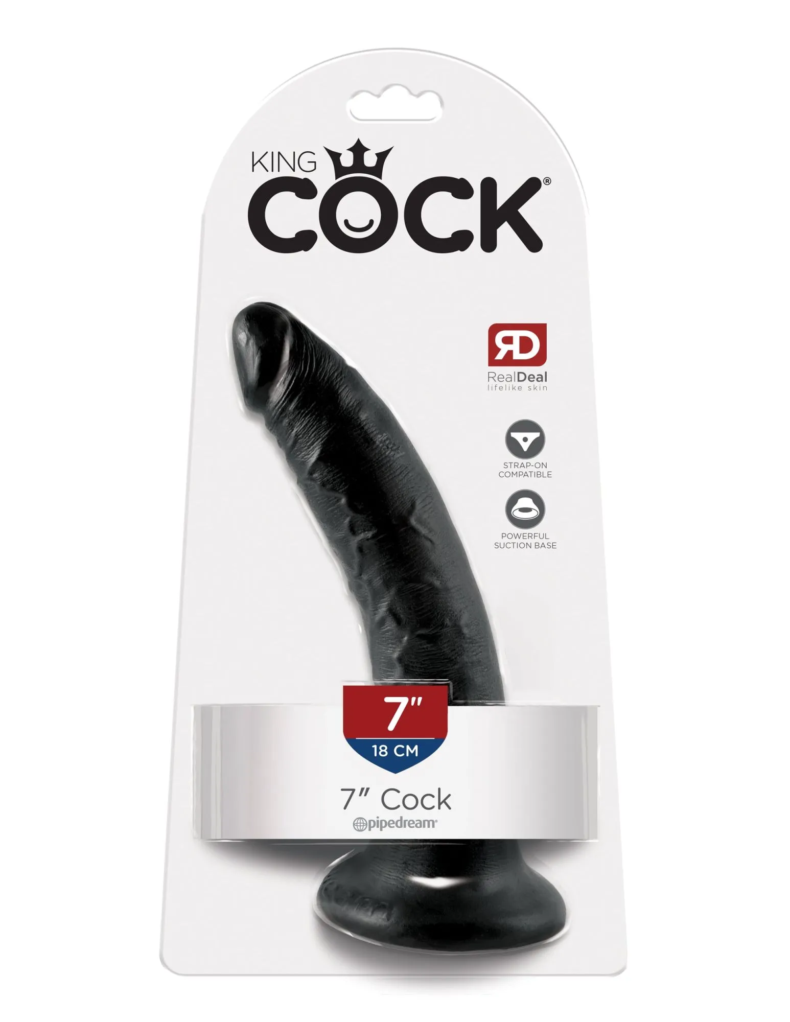 фаллоимитатор king cock 7" cock - черный pipedream 550223pd в Москве