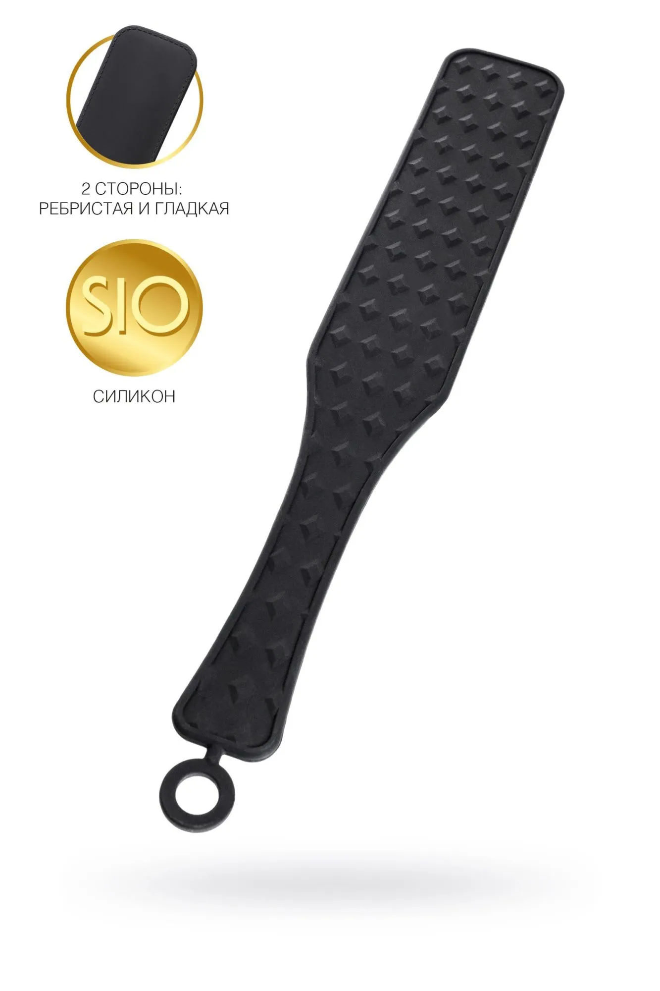 шлепалка toyfa theatre, силикон, чёрная, 37,5 см в Москве