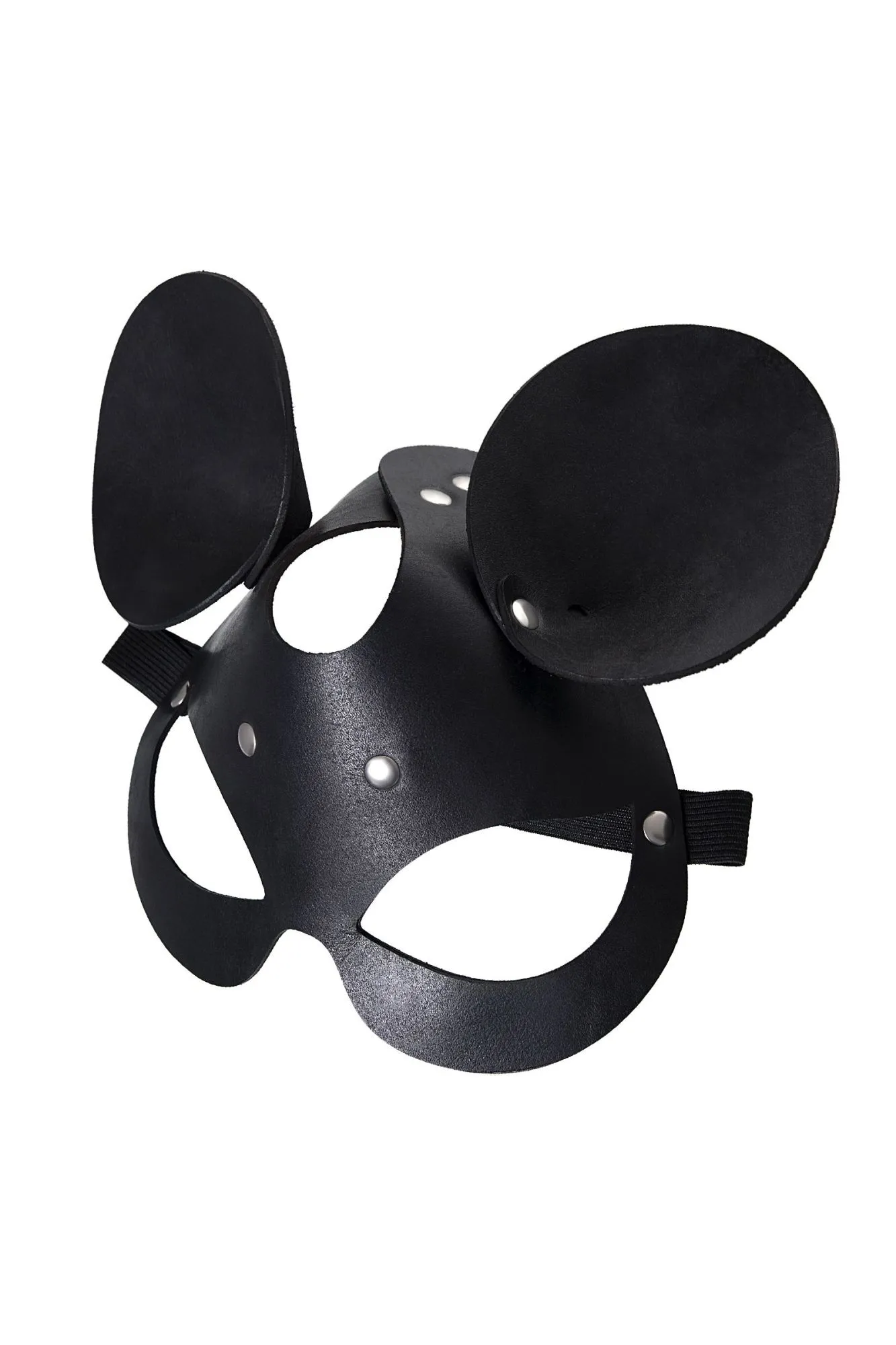 маска pecado bdsm, с ушками мышки, натуральная кожа, черный в Москве
