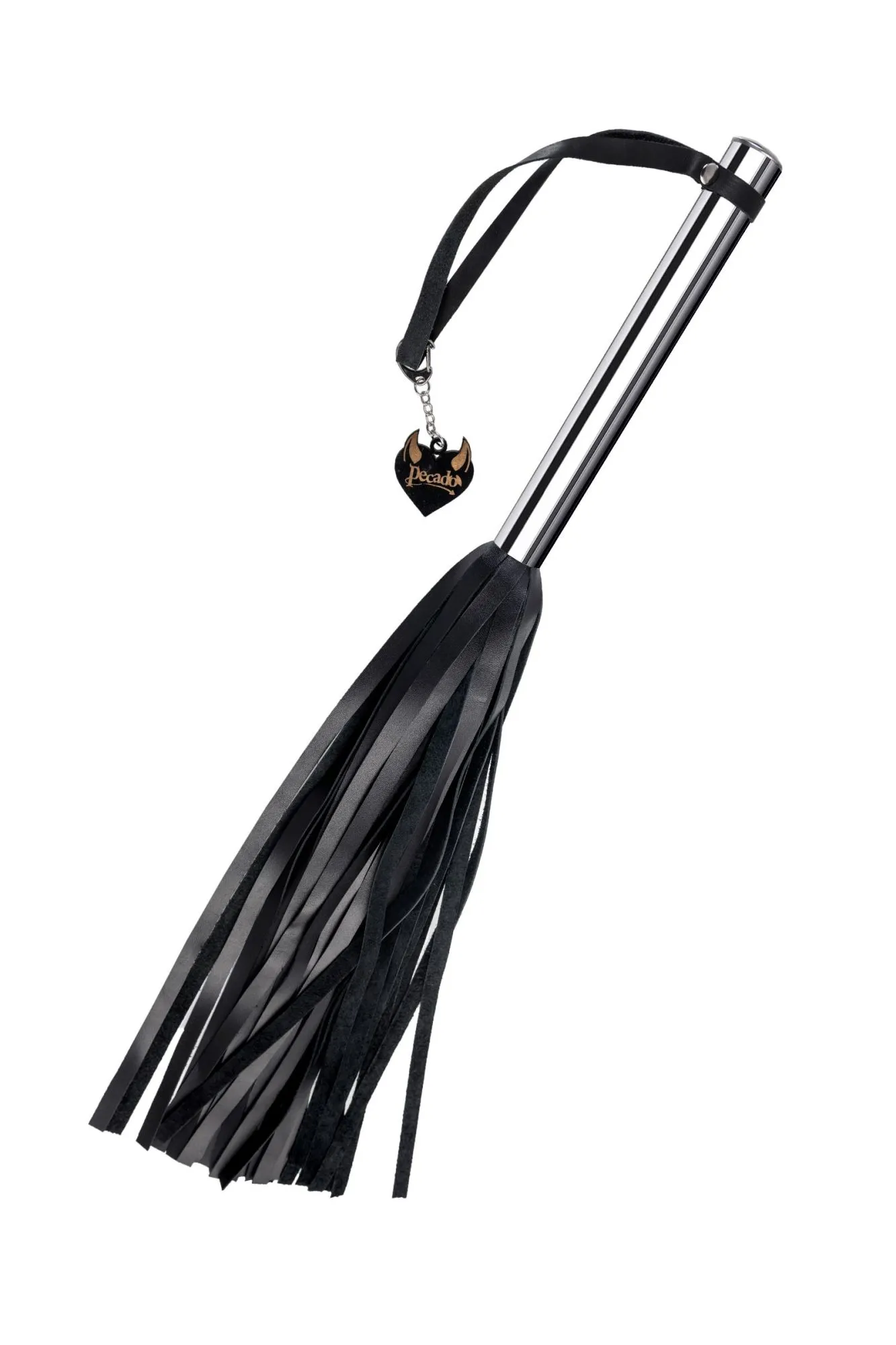 плеть большая pecado bdsm, металлическая рукоять, чёрные хлысты, натуральная кожа в Москве