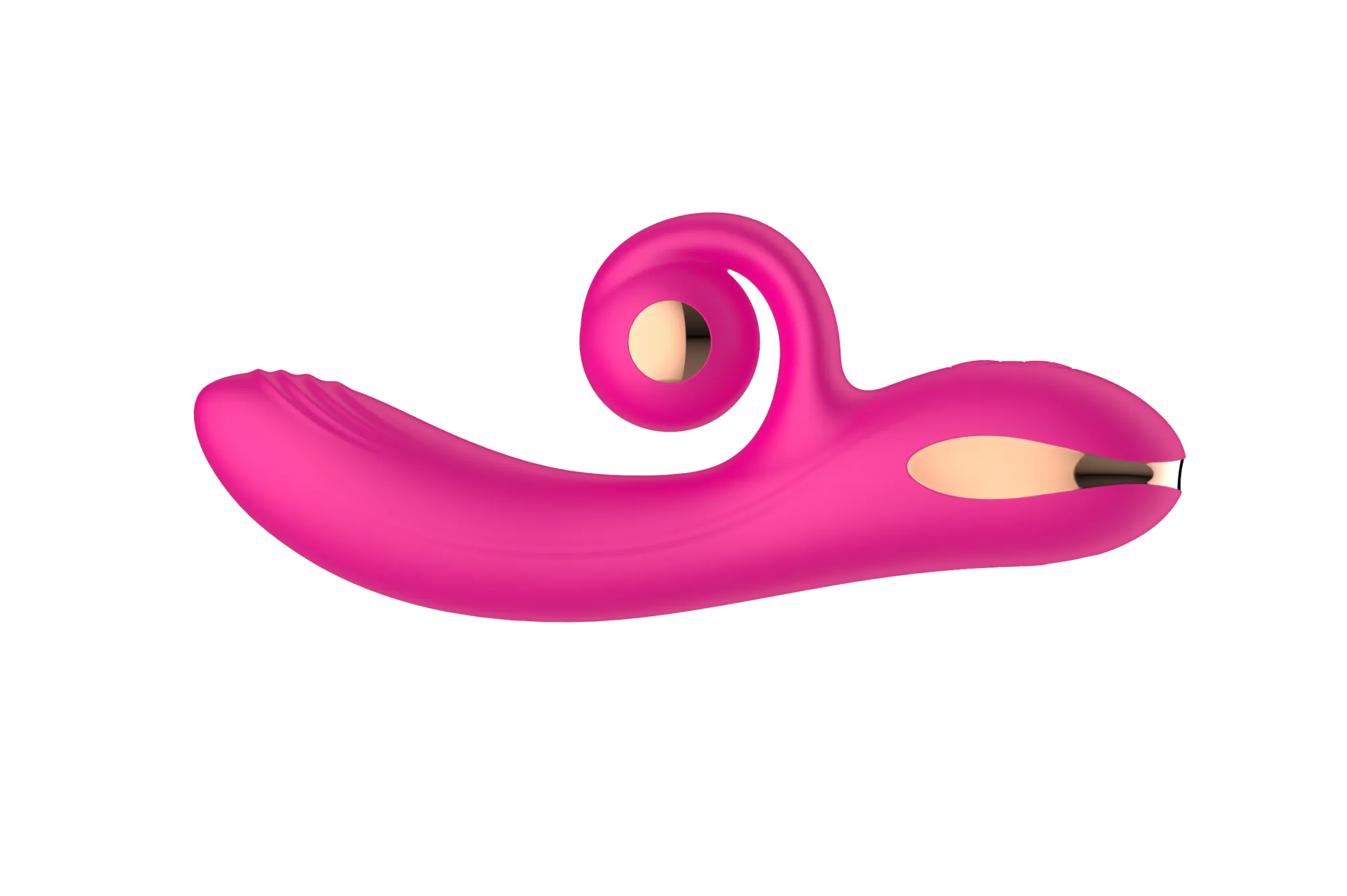 силиконовый вибратор-кролик с функцией вращения sw3052-hot-pink в Москве