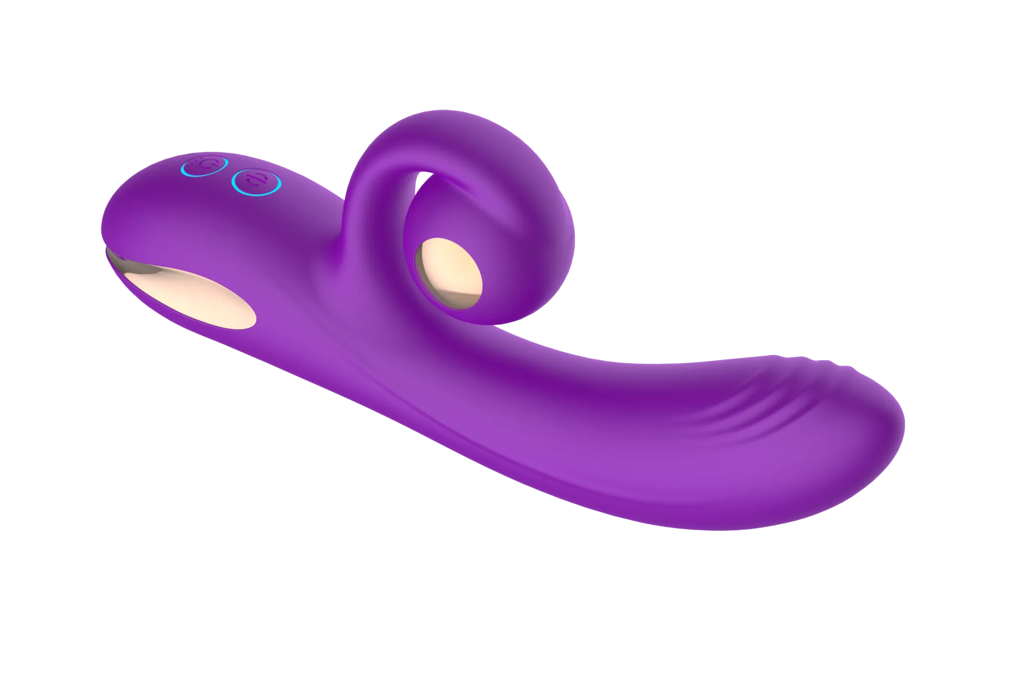 силиконовый вибратор-кролик с функцией вращения sw3052-purple в Москве