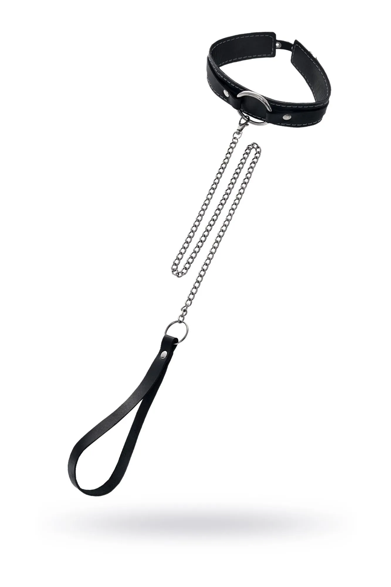 чокер-ошейник pecado bdsm, натуральная кожа, чёрный в Москве