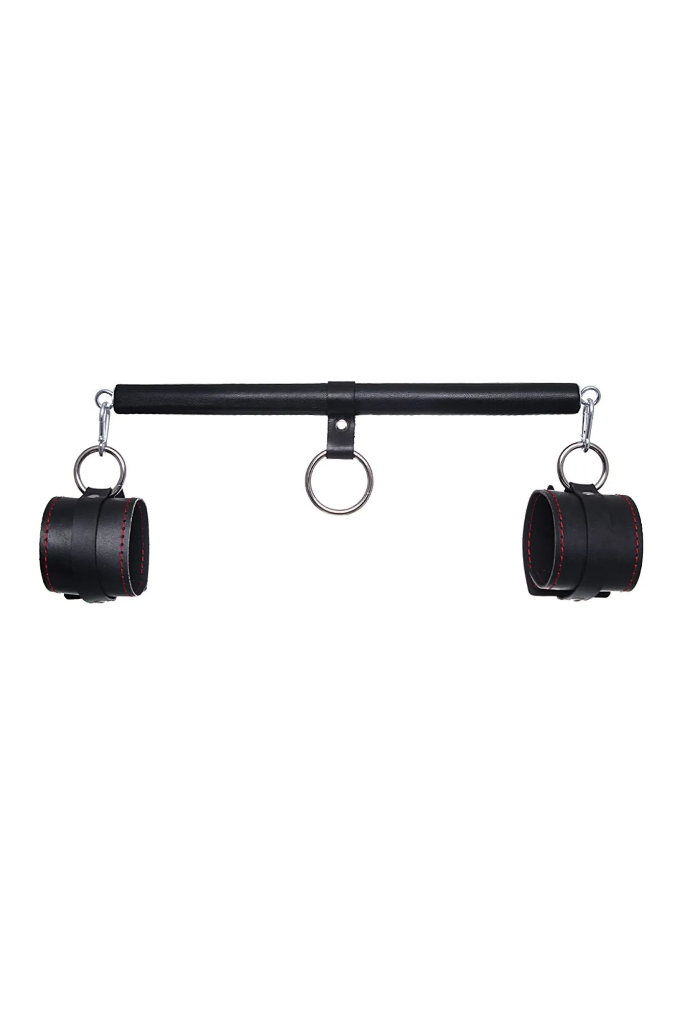 бондажный набор pecado bdsm, 3 точки фиксации, распорка, наручники, натуральная кожа, черный в Москве