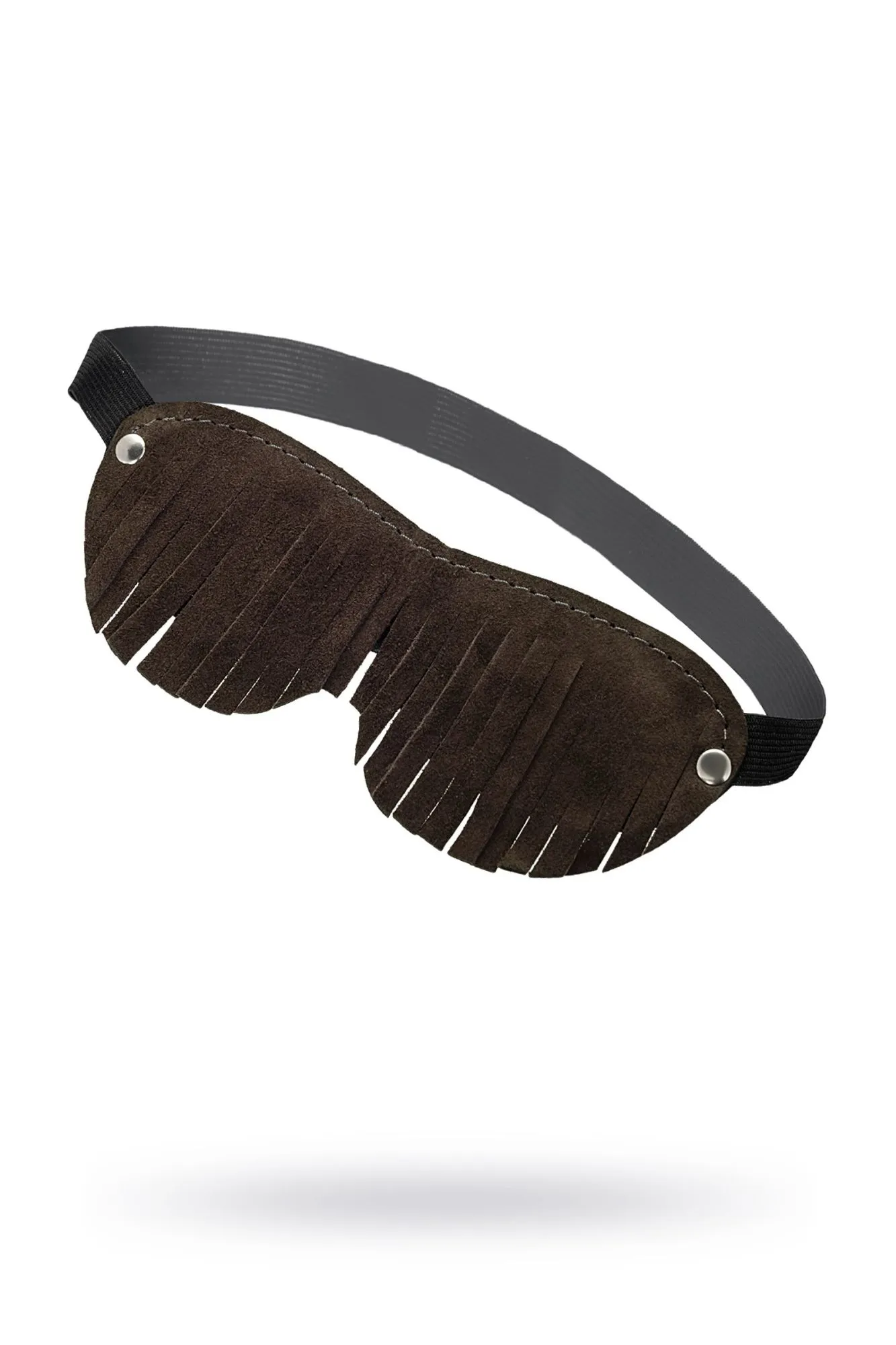 маска pecado bdsm, с бахромой, натуральный велюр, коричневый в Москве