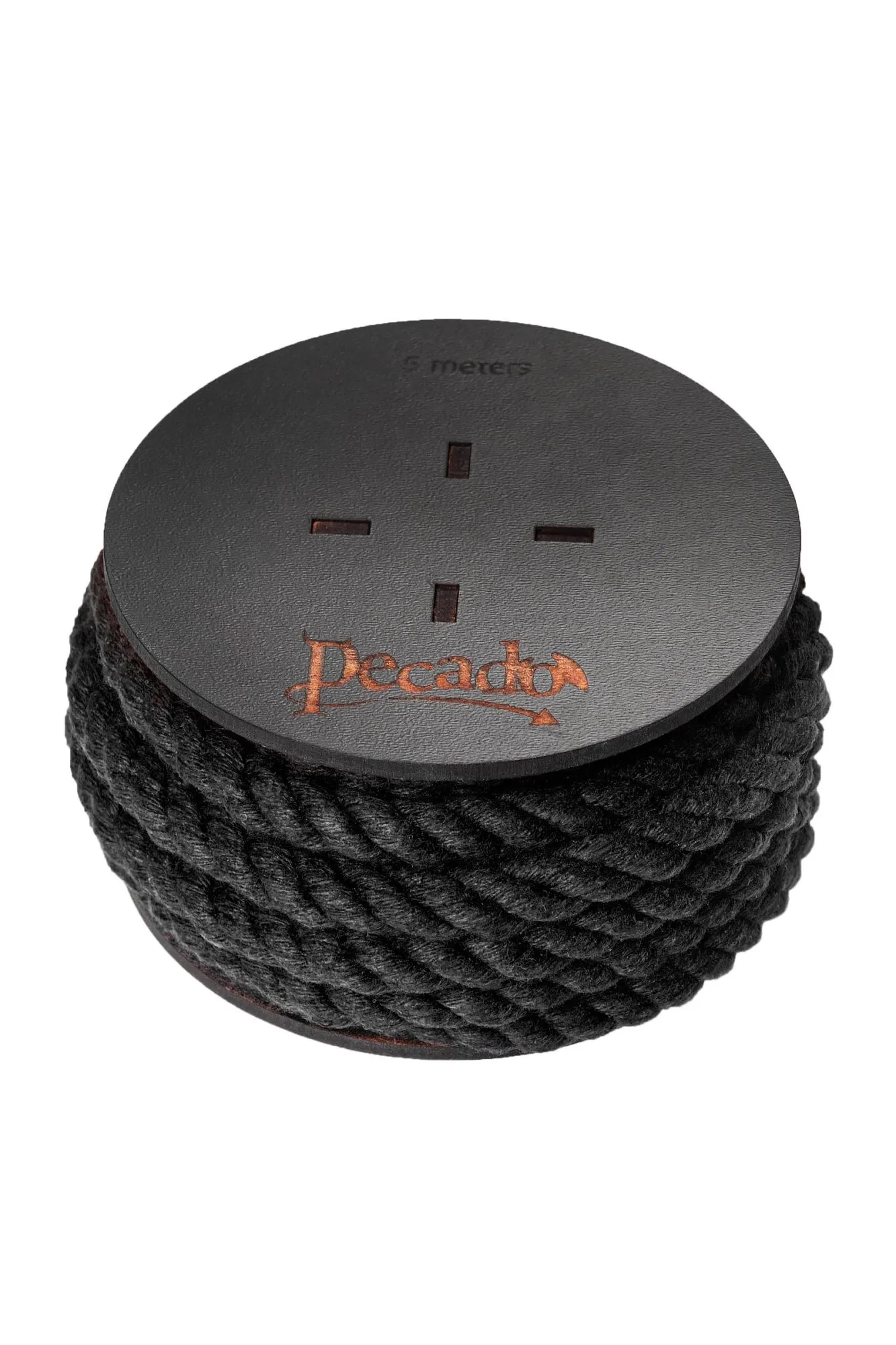 веревка для шибари pecado bdsm, на катушке, хлопок, черная, 5 м в Москве