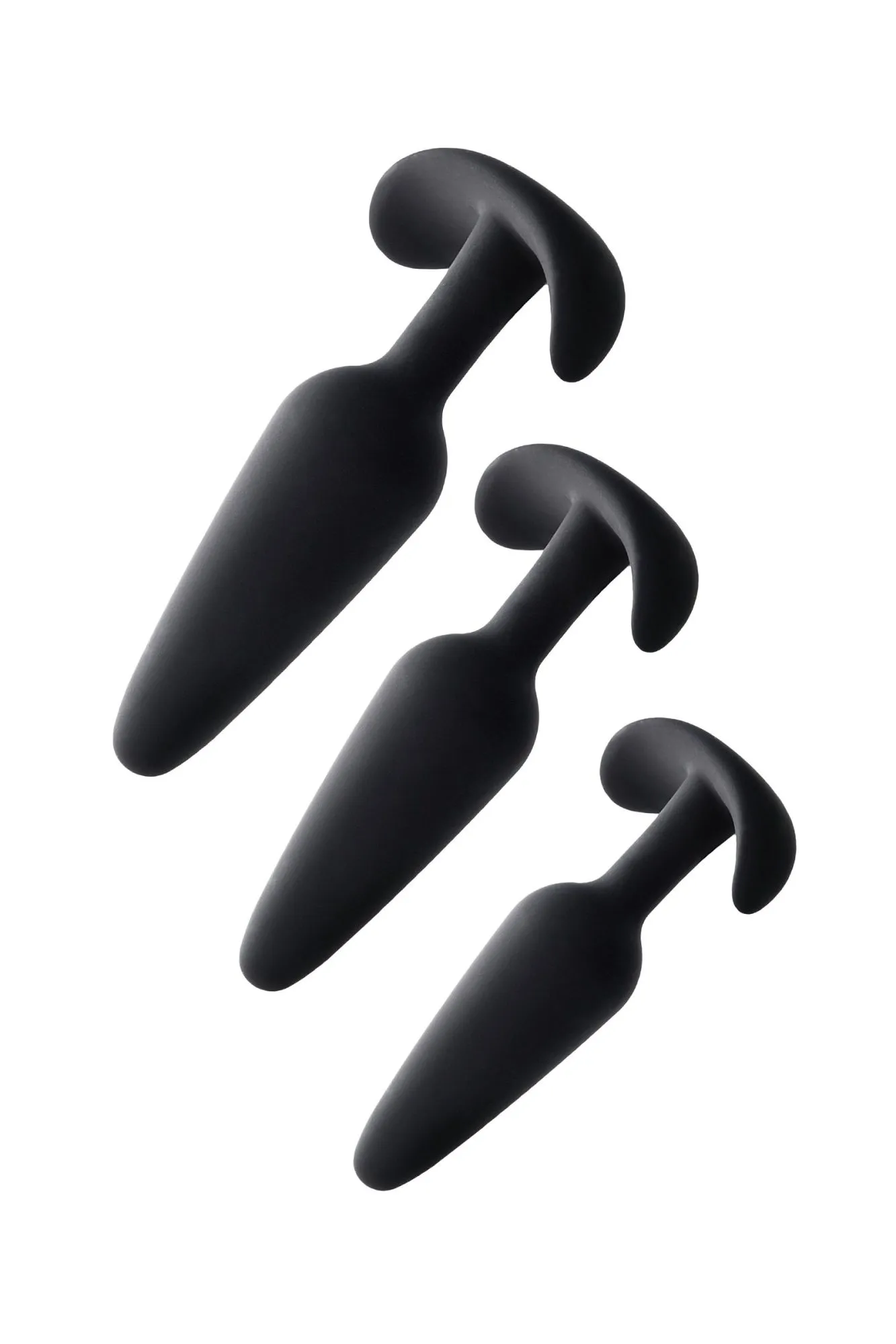 набор анальных втулок toyfa popo pleasure eridani, силикон, черный, 3 шт. в Москве