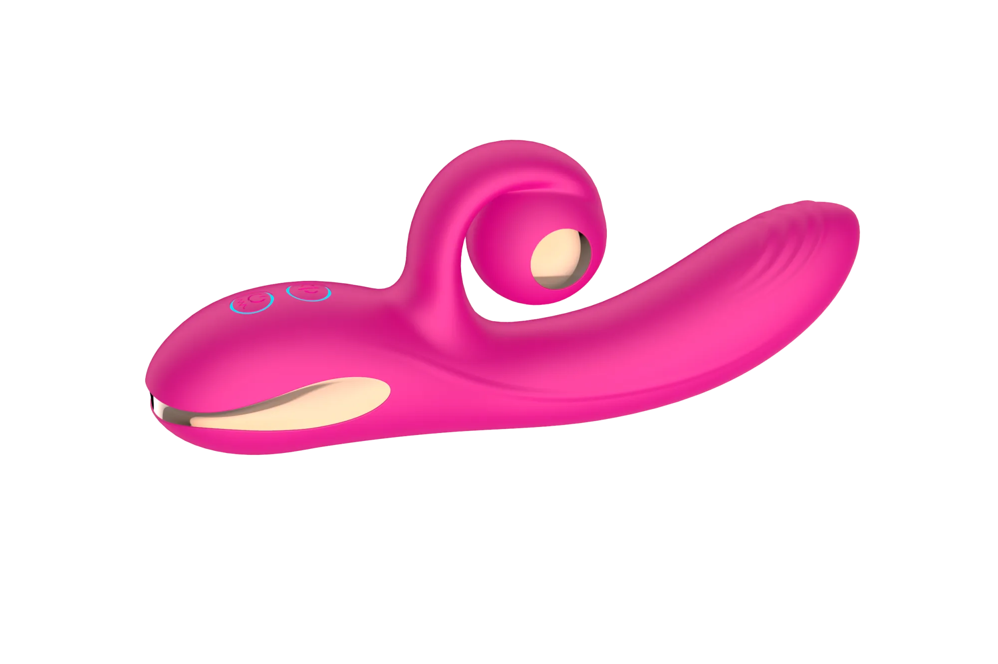 силиконовый вибратор-кролик с функцией вращения sw3052-hot-pink в Москве